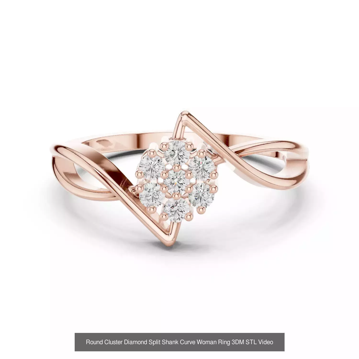 2138 All Diamond Rings 3DM STL FBX OBJ 3 Color Rendering Videos 3D Model Collection_224