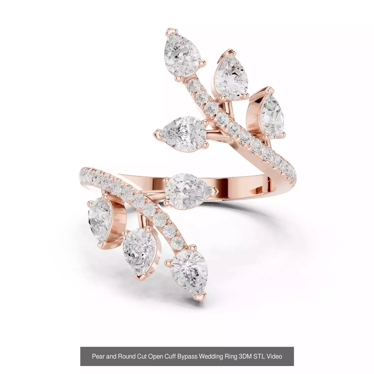 2138 All Diamond Rings 3DM STL FBX OBJ 3 Color Rendering Videos 3D Model Collection_248