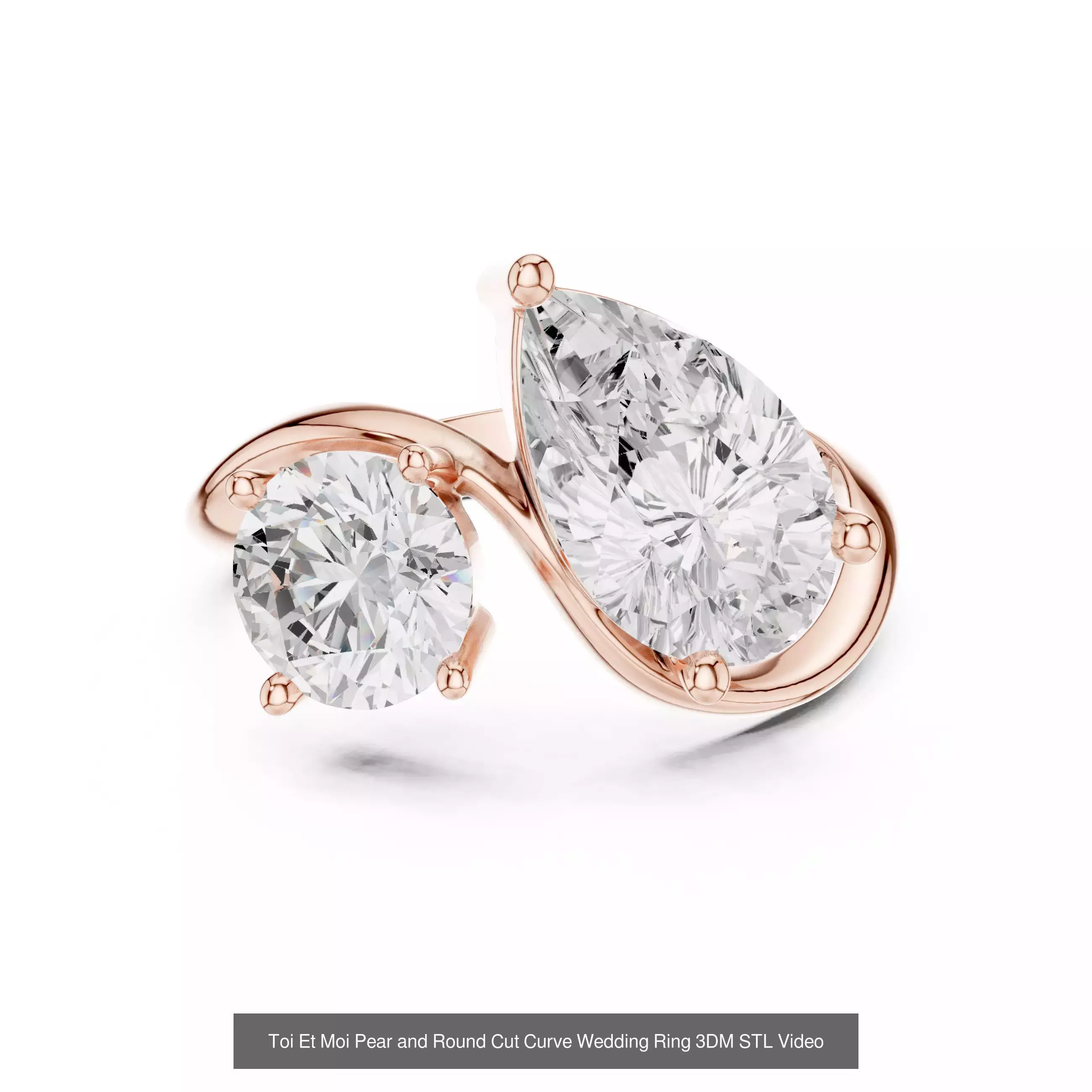 2138 All Diamond Rings 3DM STL FBX OBJ 3 Color Rendering Videos 3D Model Collection_277