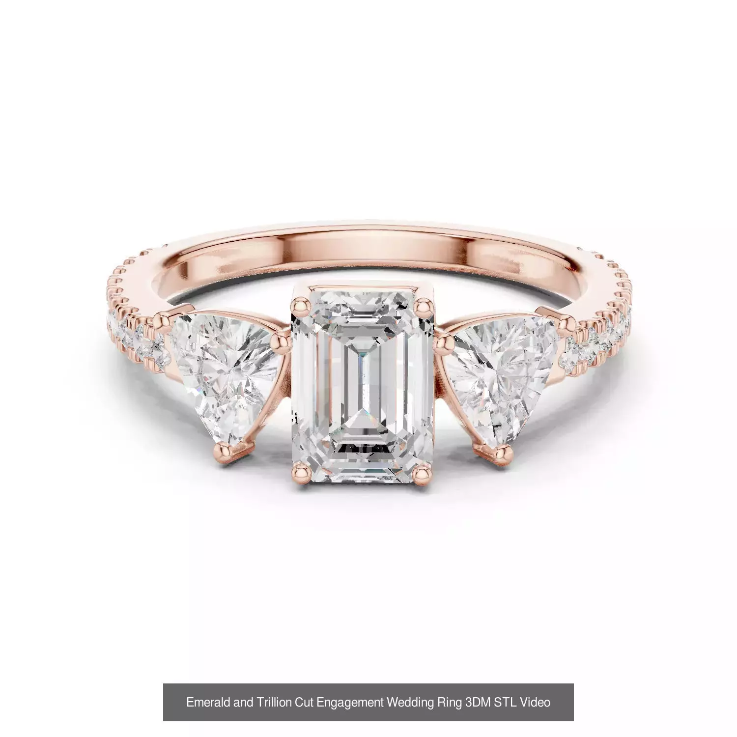 2138 All Diamond Rings 3DM STL FBX OBJ 3 Color Rendering Videos 3D Model Collection_378