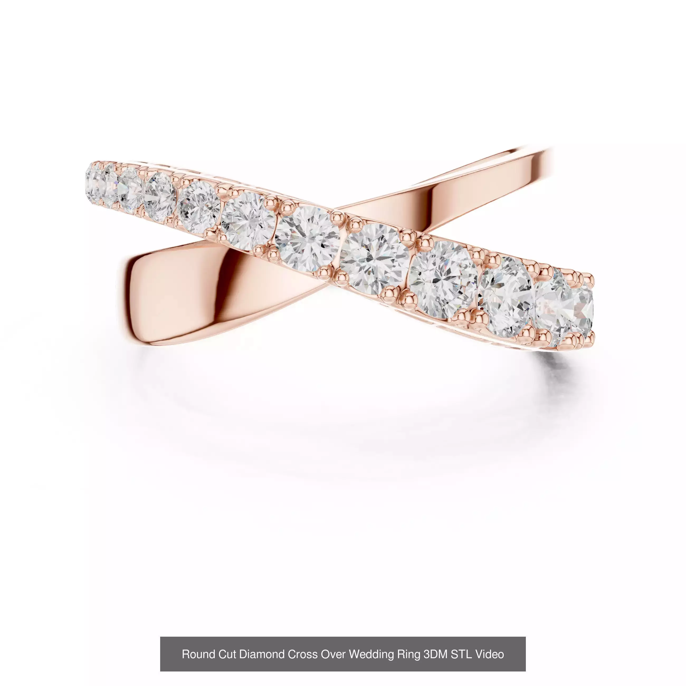 2138 All Diamond Rings 3DM STL FBX OBJ 3 Color Rendering Videos 3D Model Collection_337