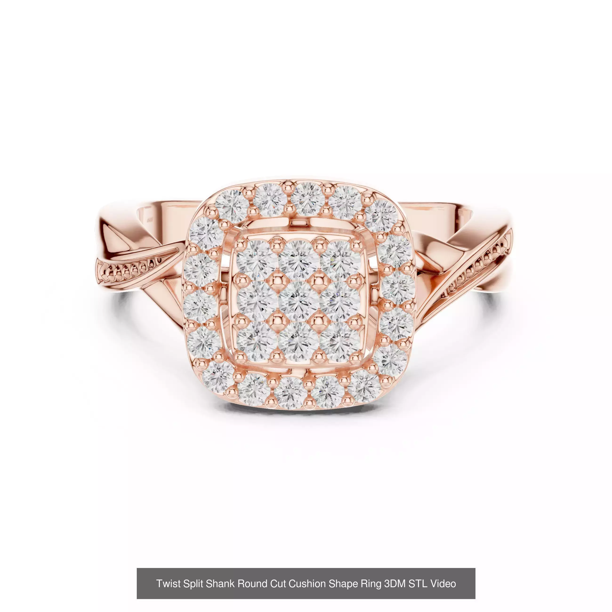 2138 All Diamond Rings 3DM STL FBX OBJ 3 Color Rendering Videos 3D Model Collection_259