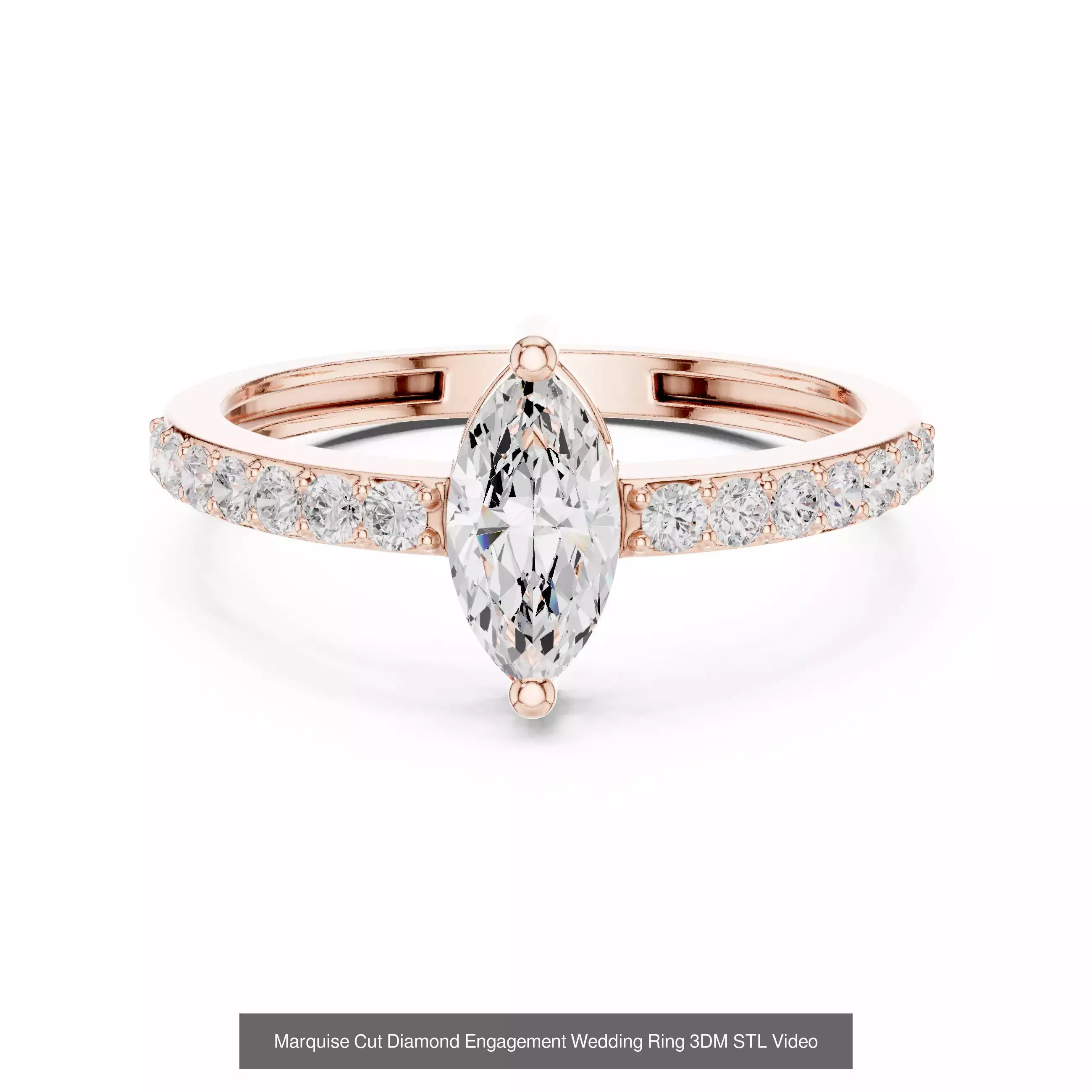 2138 All Diamond Rings 3DM STL FBX OBJ 3 Color Rendering Videos 3D Model Collection_329