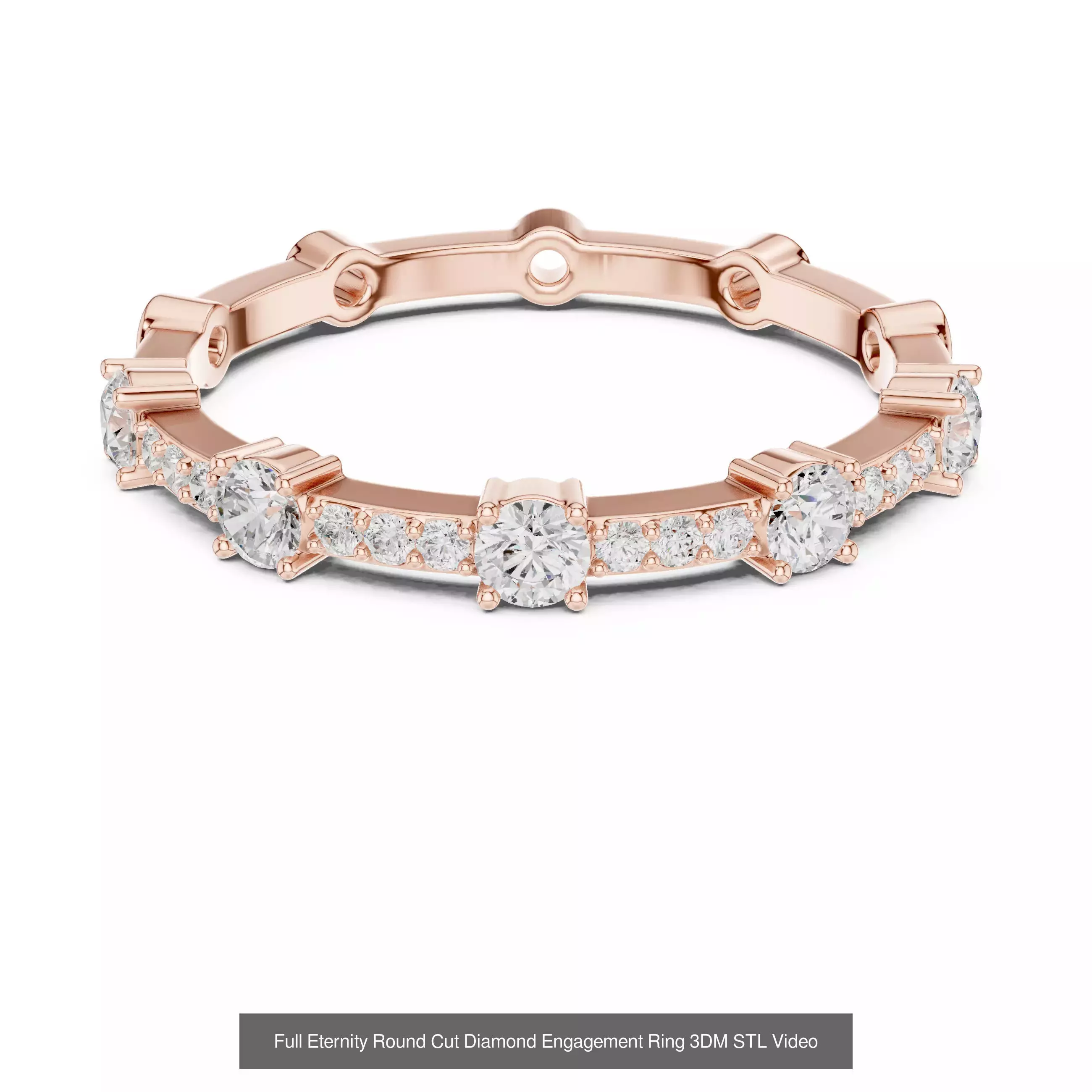 2138 All Diamond Rings 3DM STL FBX OBJ 3 Color Rendering Videos 3D Model Collection_353