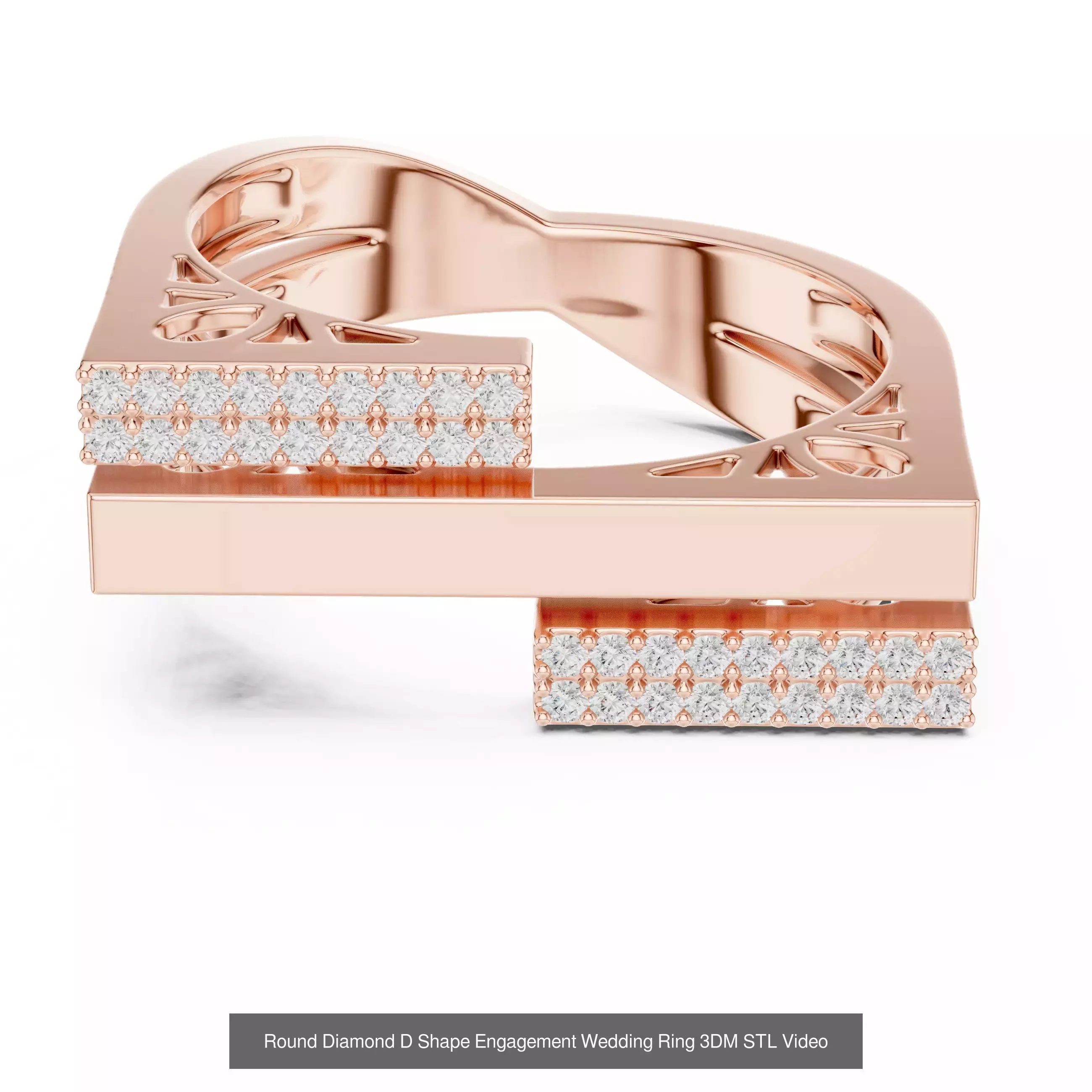 2138 All Diamond Rings 3DM STL FBX OBJ 3 Color Rendering Videos 3D Model Collection_278