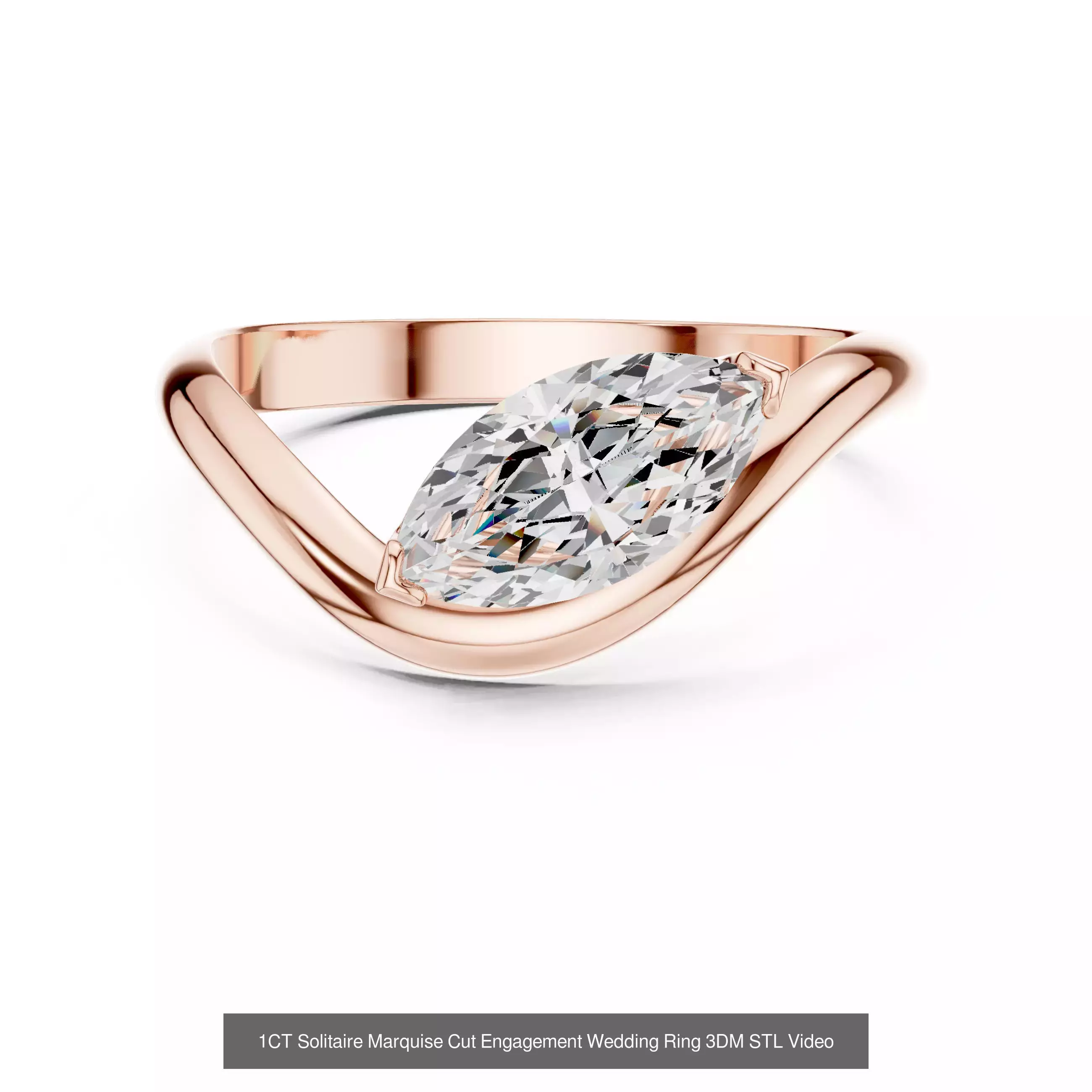 2138 All Diamond Rings 3DM STL FBX OBJ 3 Color Rendering Videos 3D Model Collection_276