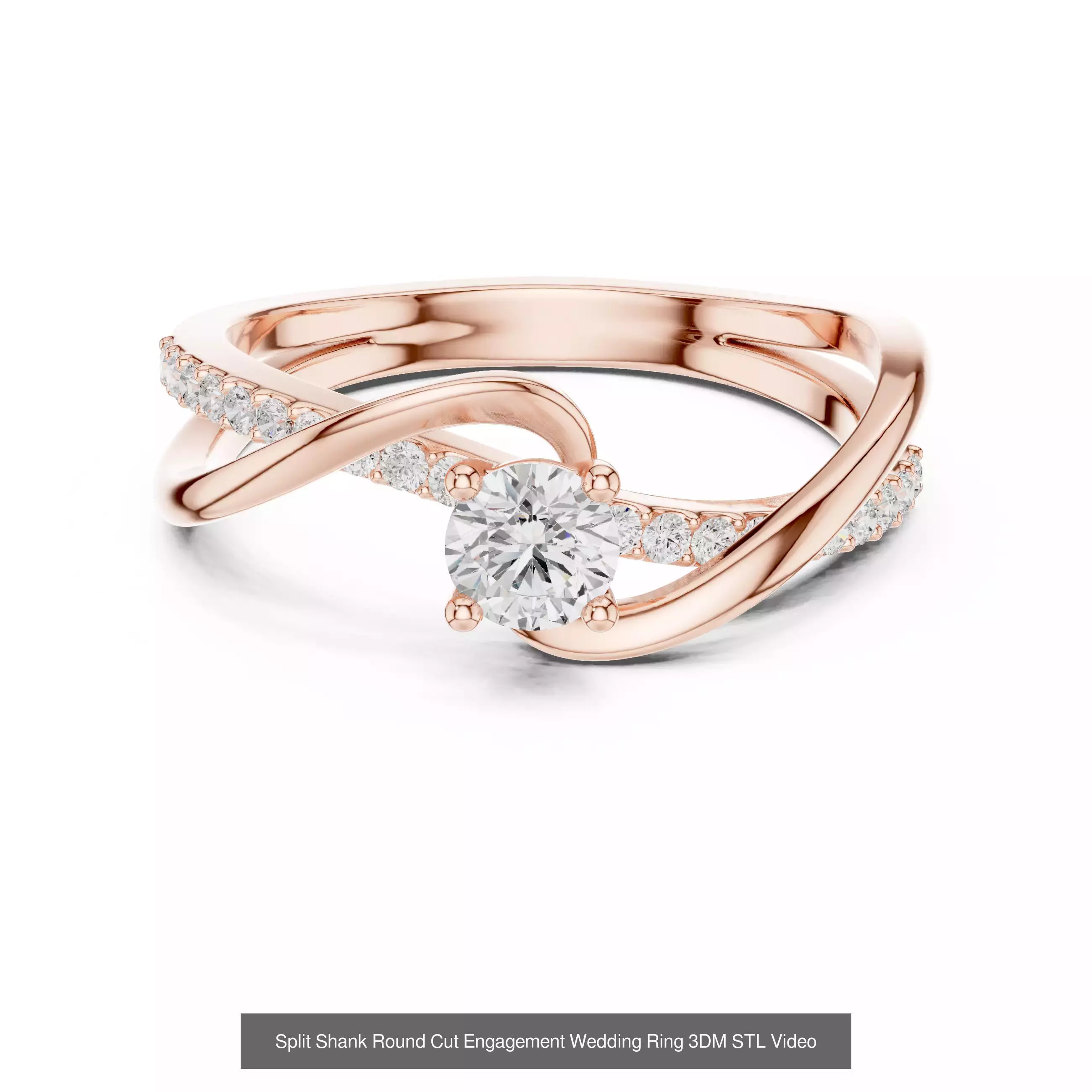 2138 All Diamond Rings 3DM STL FBX OBJ 3 Color Rendering Videos 3D Model Collection_285