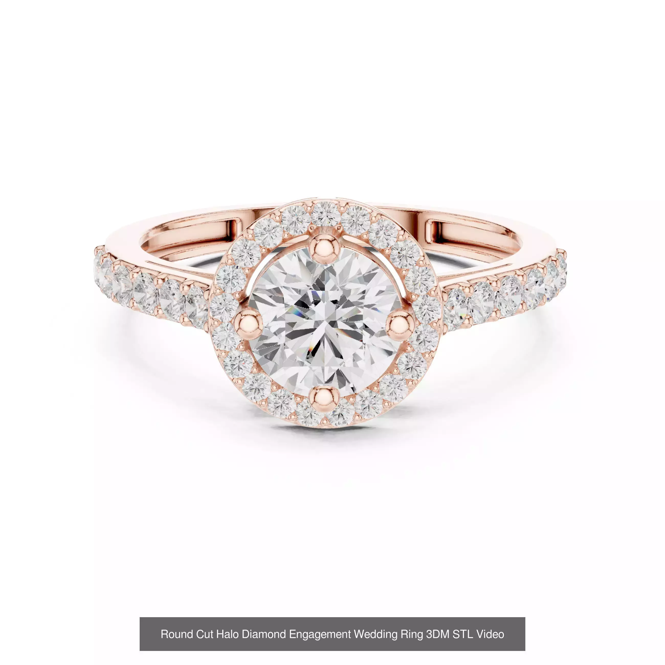 2138 All Diamond Rings 3DM STL FBX OBJ 3 Color Rendering Videos 3D Model Collection_335