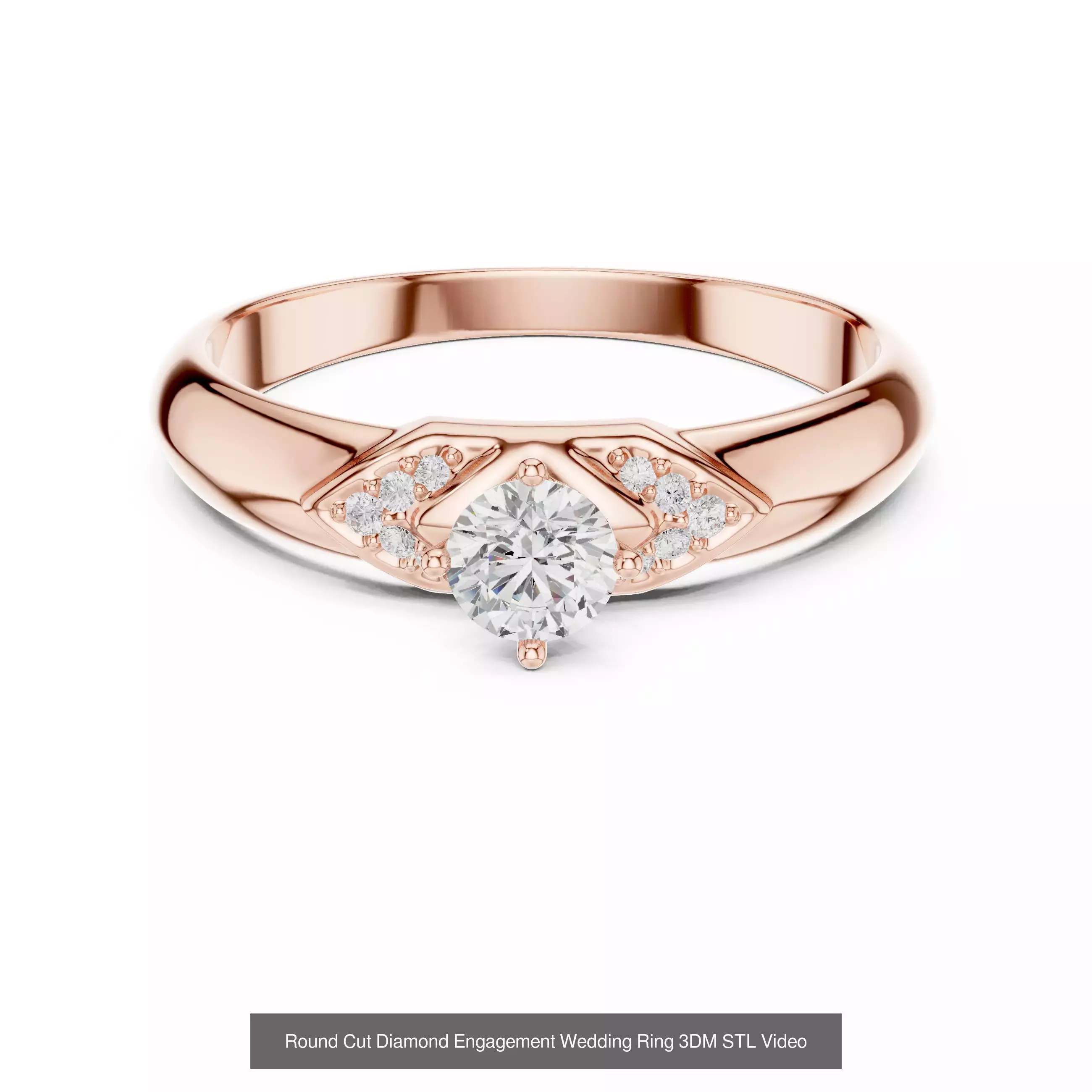 2138 All Diamond Rings 3DM STL FBX OBJ 3 Color Rendering Videos 3D Model Collection_258