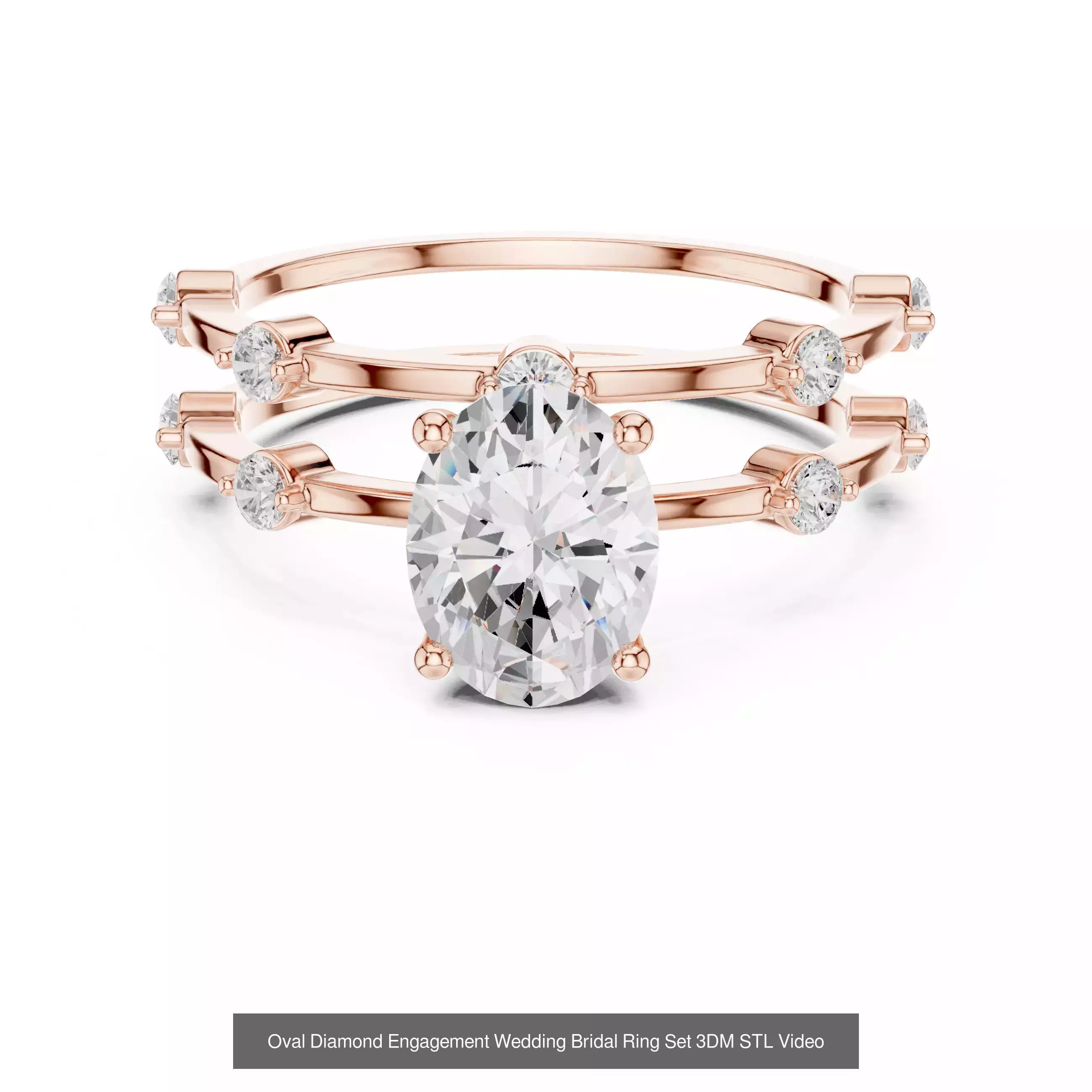 2138 All Diamond Rings 3DM STL FBX OBJ 3 Color Rendering Videos 3D Model Collection_270