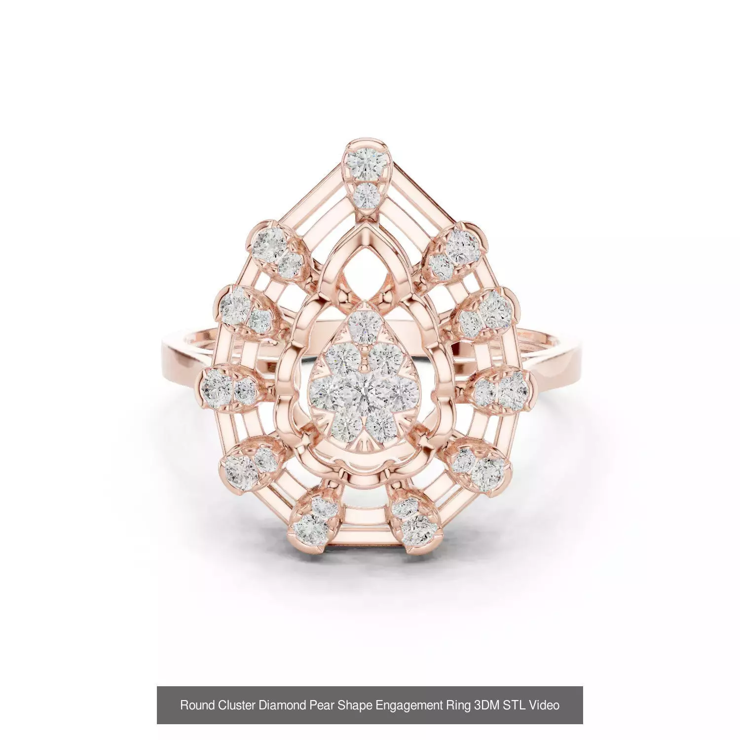 2138 All Diamond Rings 3DM STL FBX OBJ 3 Color Rendering Videos 3D Model Collection_220