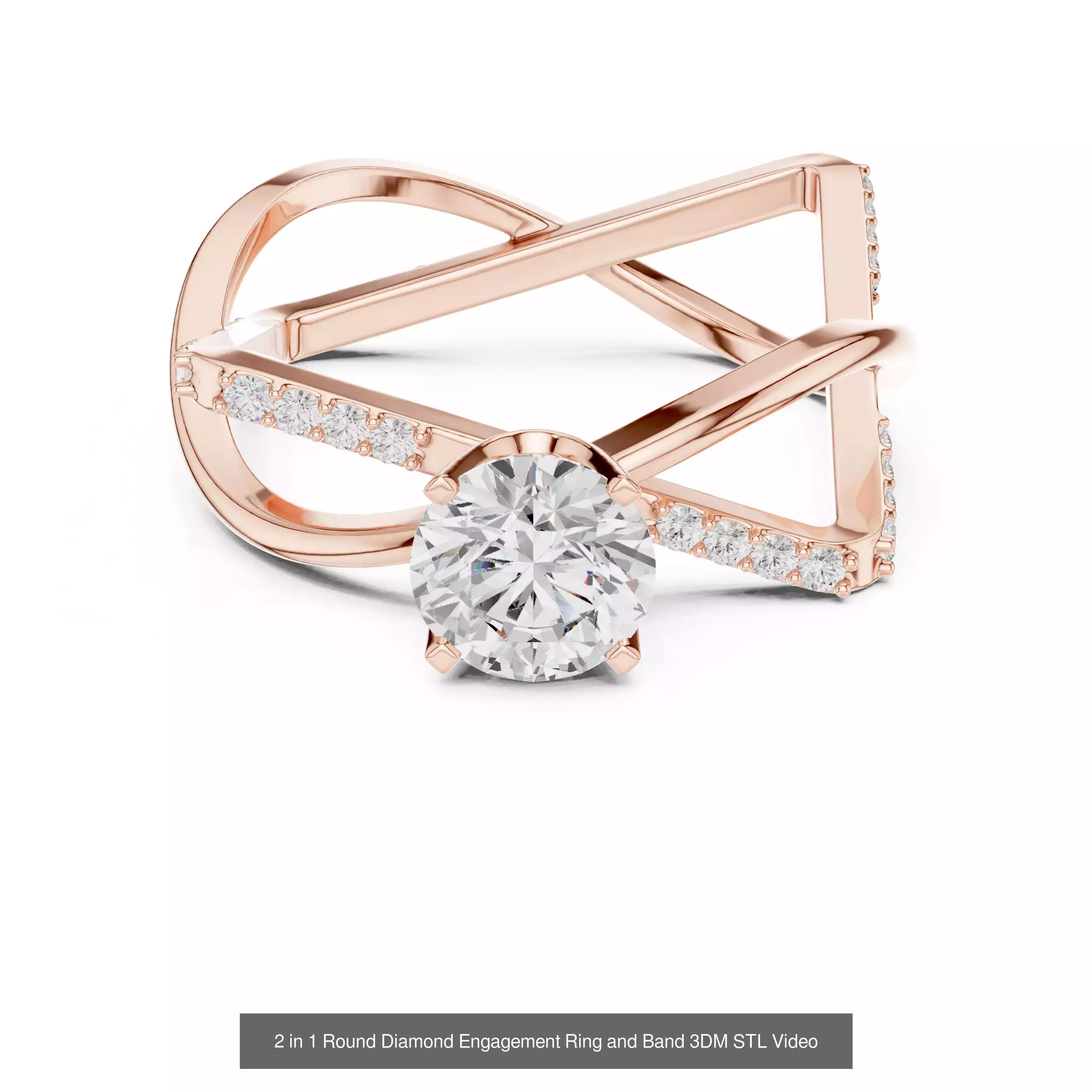 2138 All Diamond Rings 3DM STL FBX OBJ 3 Color Rendering Videos 3D Model Collection_295