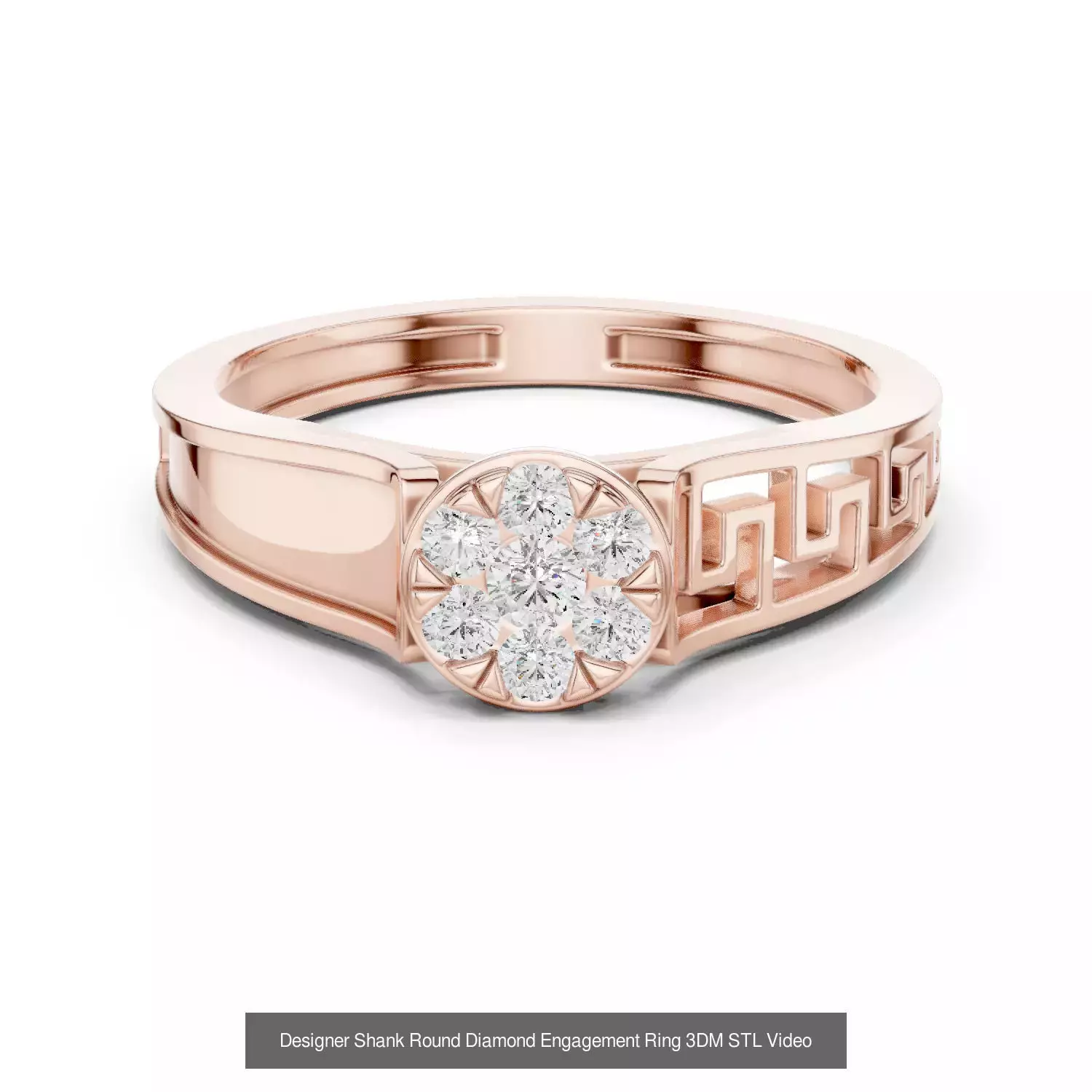 2138 All Diamond Rings 3DM STL FBX OBJ 3 Color Rendering Videos 3D Model Collection_223