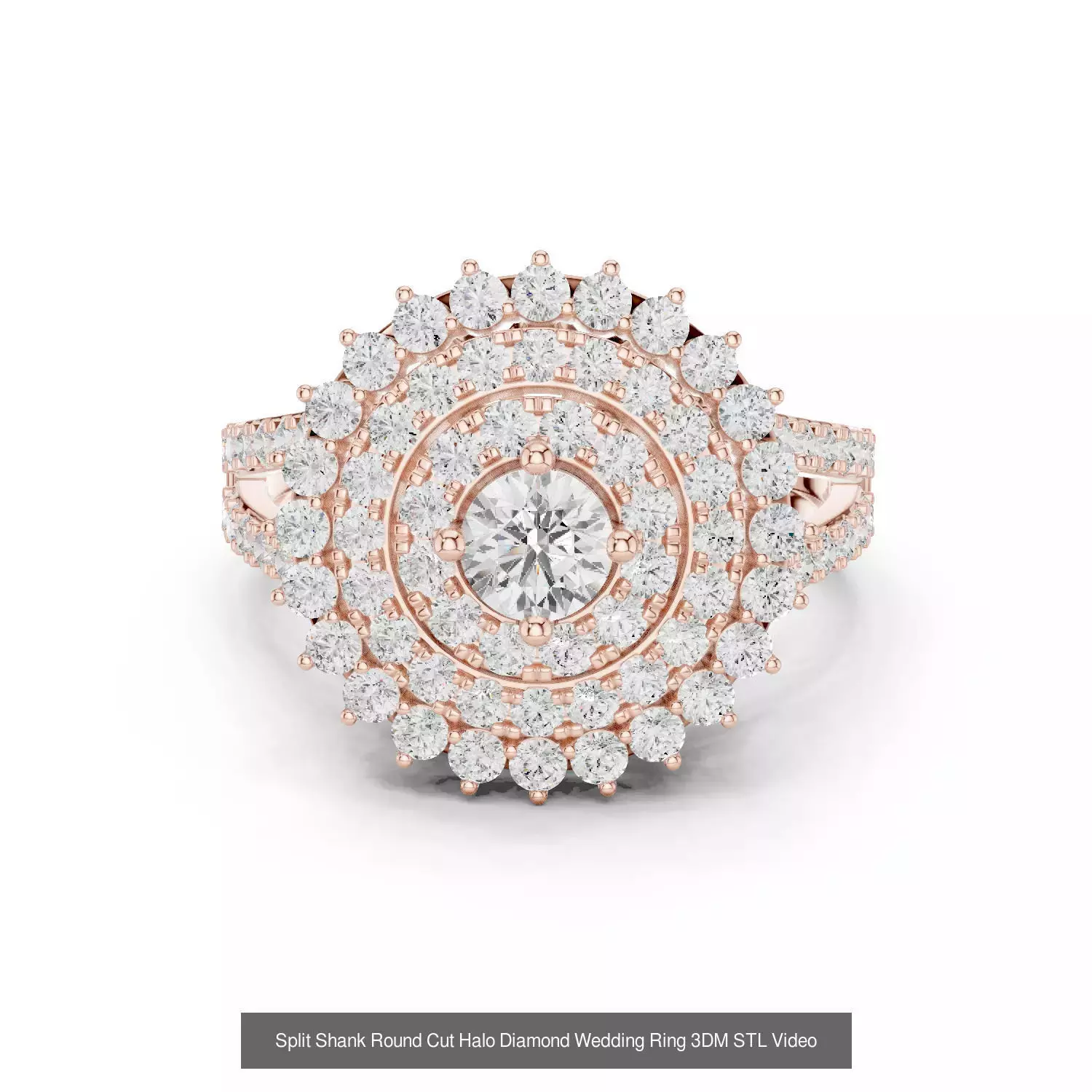 2138 All Diamond Rings 3DM STL FBX OBJ 3 Color Rendering Videos 3D Model Collection_197