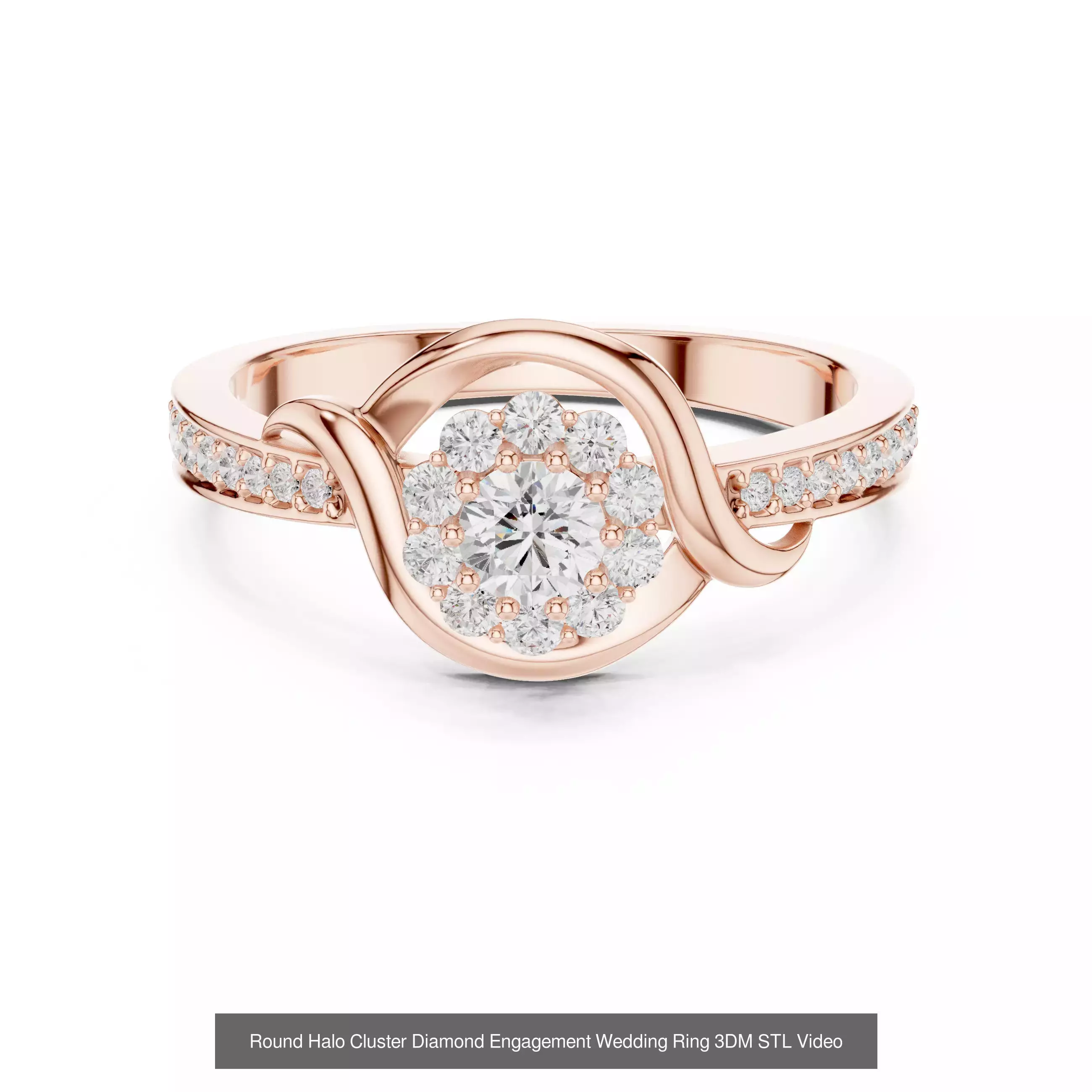 2138 All Diamond Rings 3DM STL FBX OBJ 3 Color Rendering Videos 3D Model Collection_292