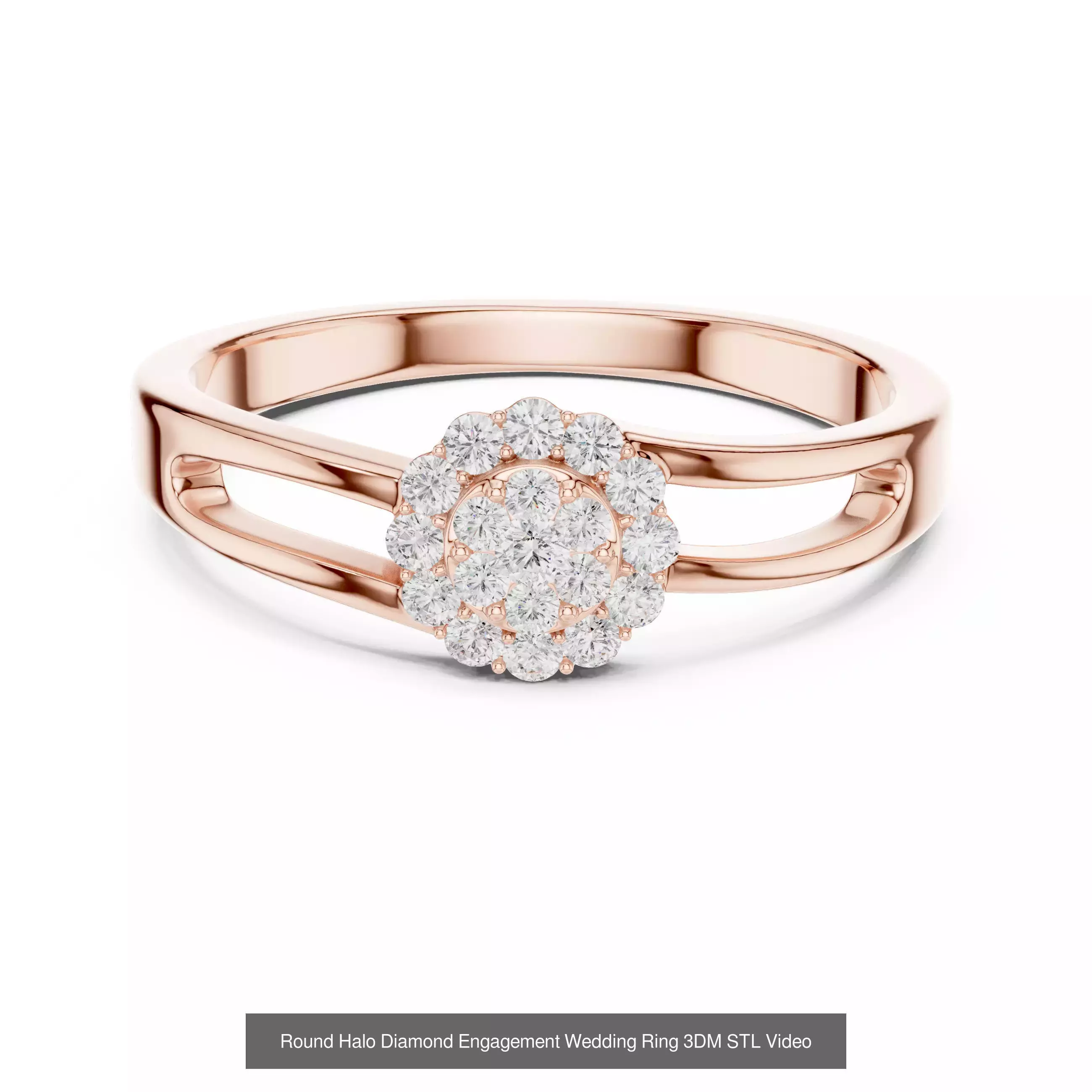 2138 All Diamond Rings 3DM STL FBX OBJ 3 Color Rendering Videos 3D Model Collection_289