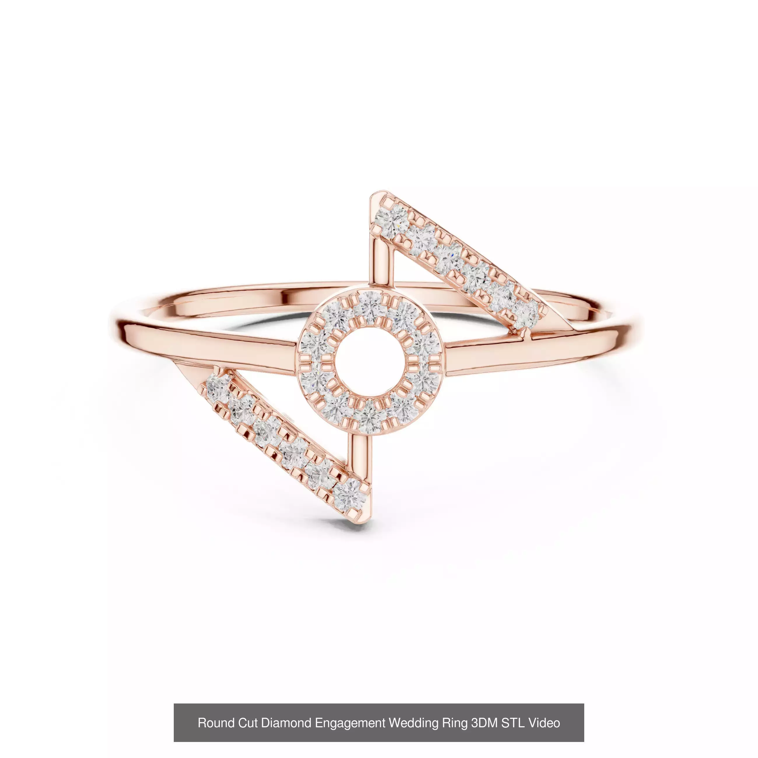 2138 All Diamond Rings 3DM STL FBX OBJ 3 Color Rendering Videos 3D Model Collection_302