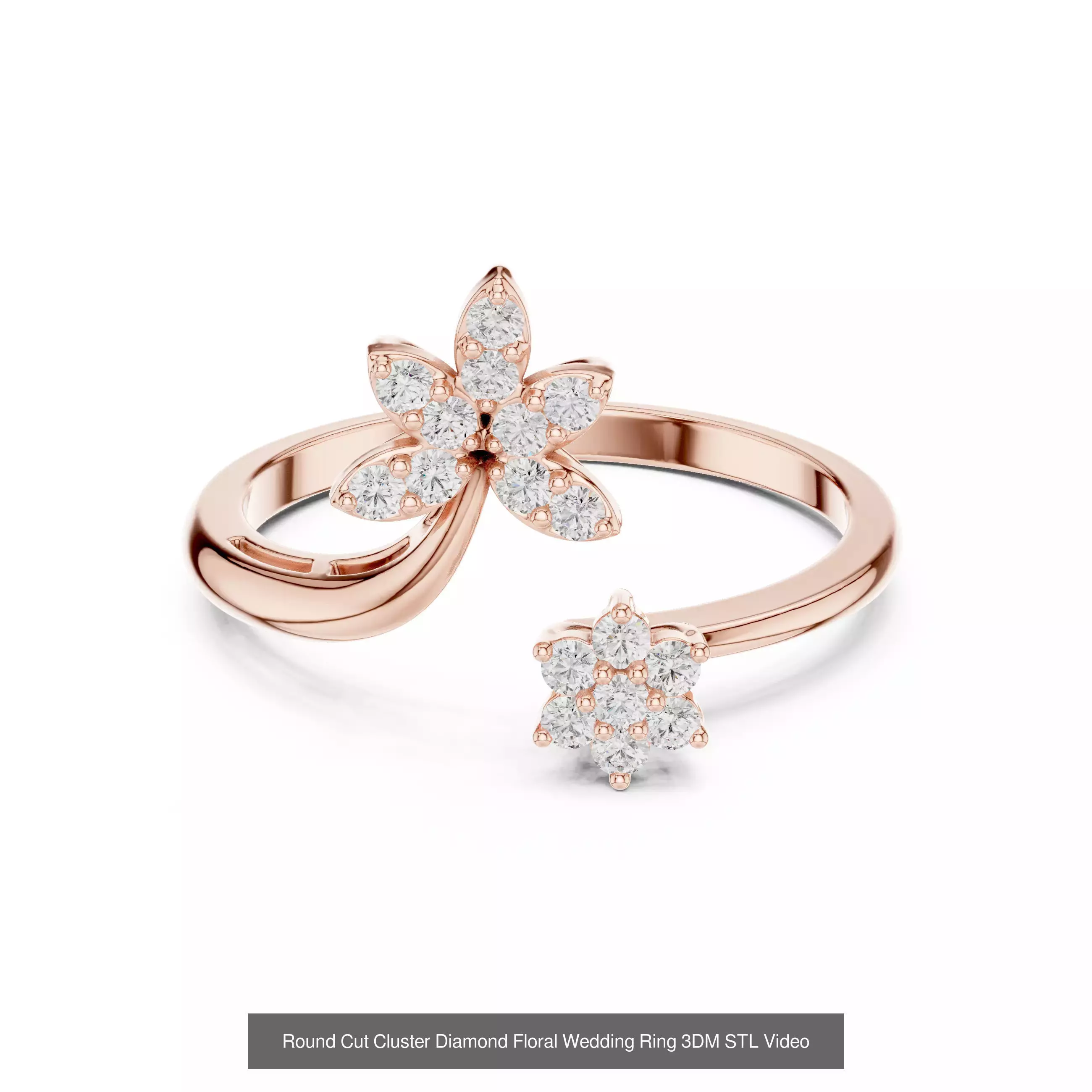 2138 All Diamond Rings 3DM STL FBX OBJ 3 Color Rendering Videos 3D Model Collection_309