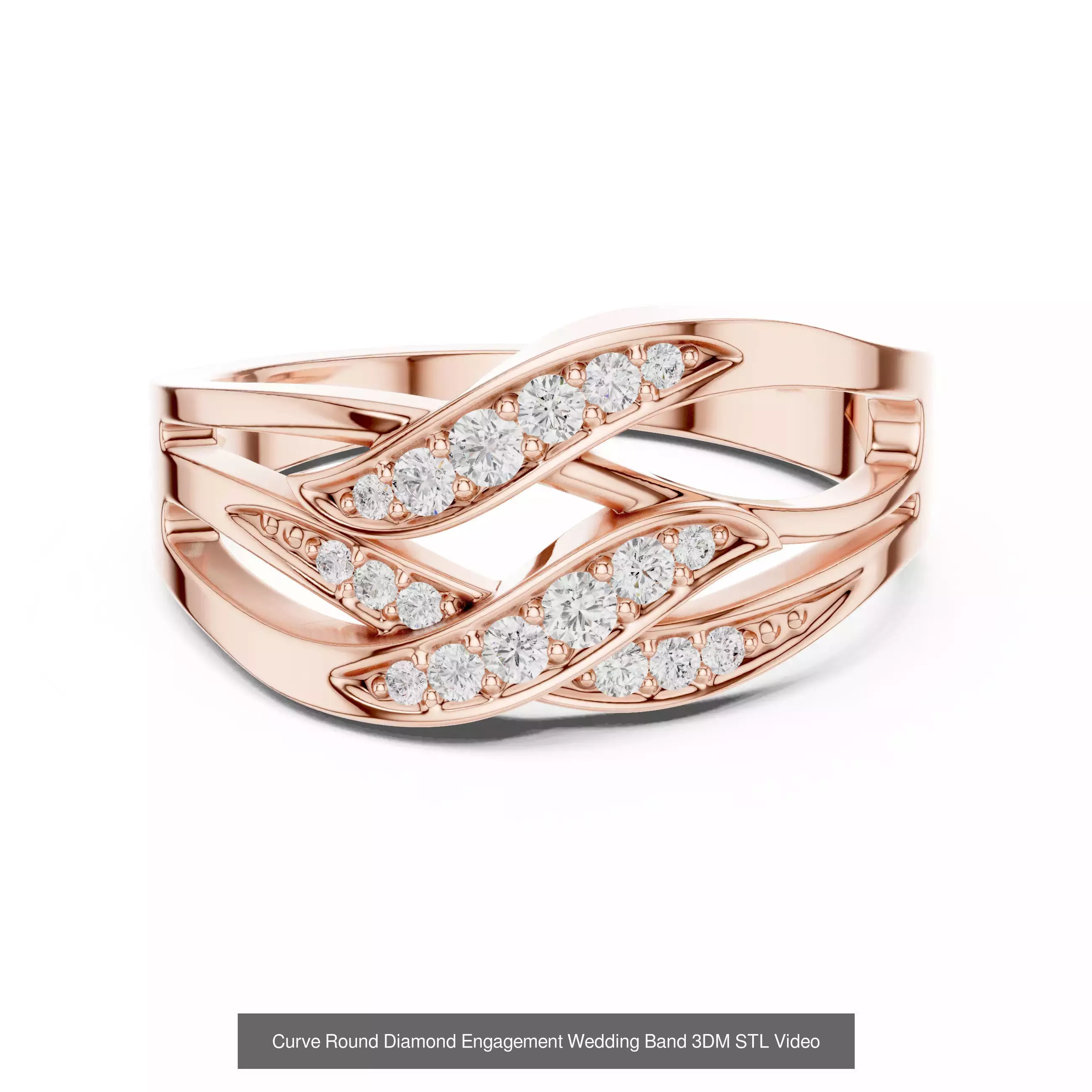 2138 All Diamond Rings 3DM STL FBX OBJ 3 Color Rendering Videos 3D Model Collection_294