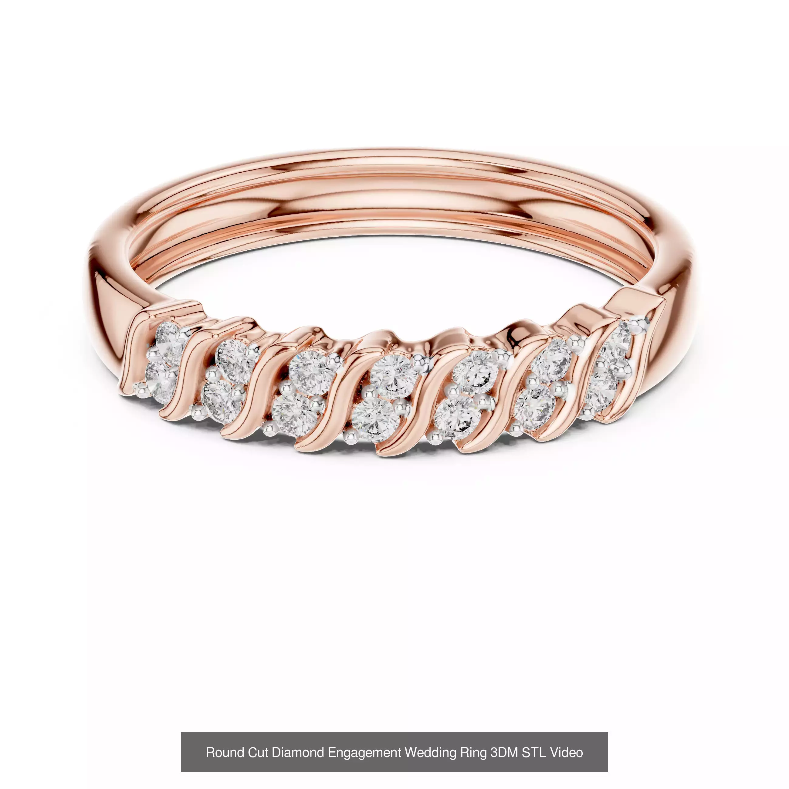 2138 All Diamond Rings 3DM STL FBX OBJ 3 Color Rendering Videos 3D Model Collection_193