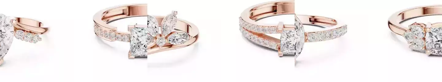 2138 All Diamond Rings 3DM STL FBX OBJ 3 Color Rendering Videos 3D Model Collection_212