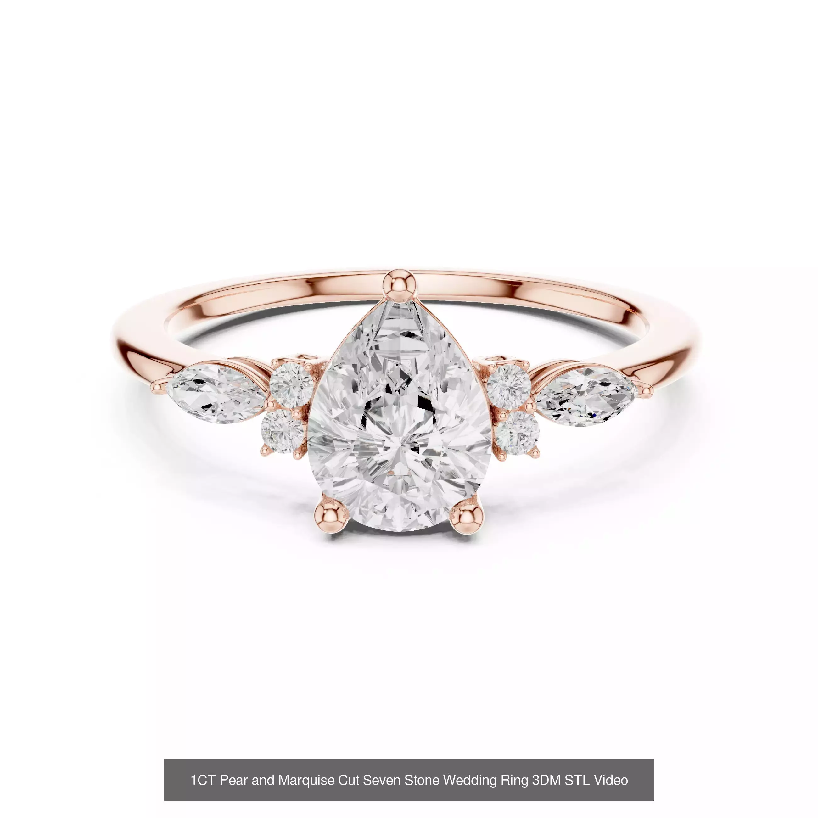 2138 All Diamond Rings 3DM STL FBX OBJ 3 Color Rendering Videos 3D Model Collection_281