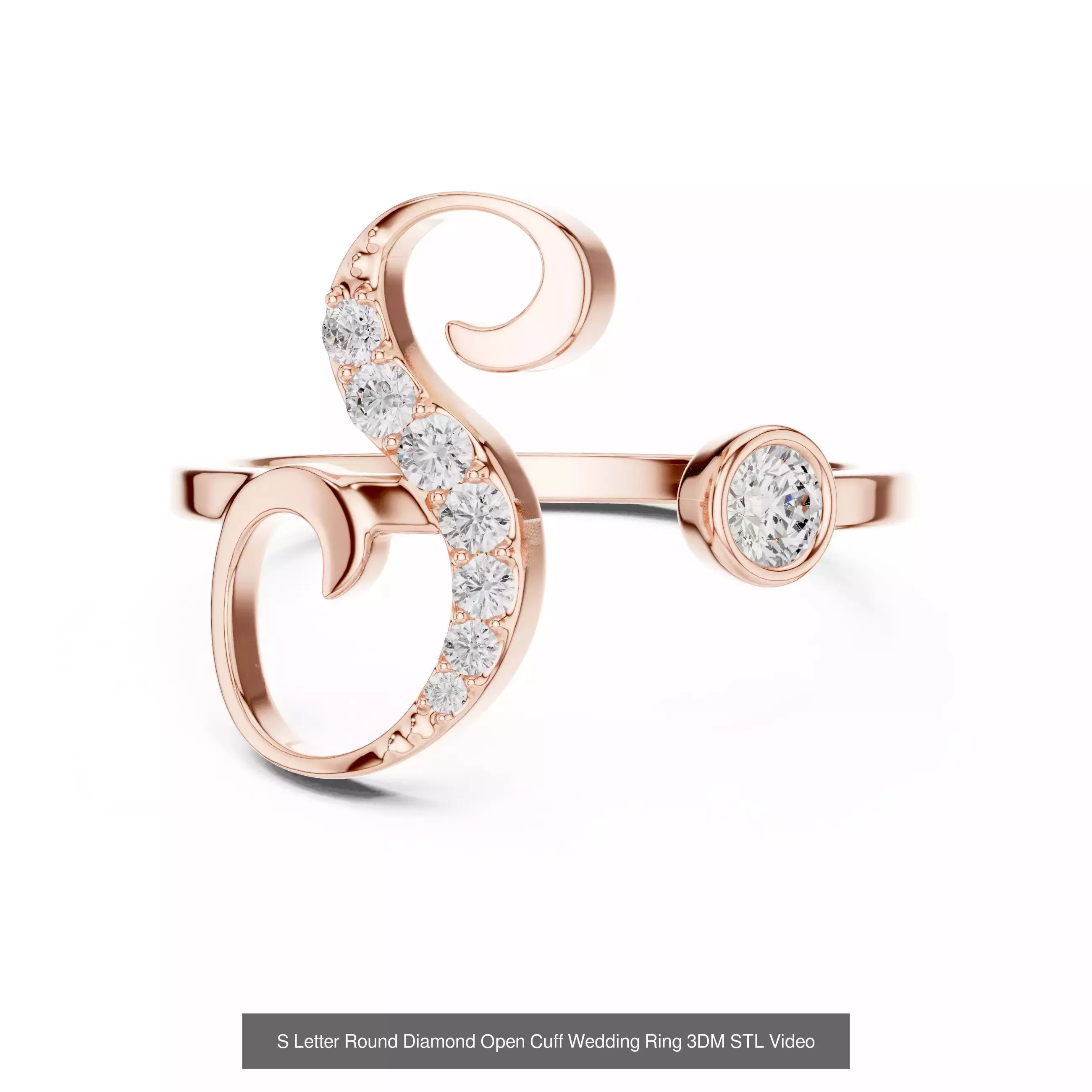 2138 All Diamond Rings 3DM STL FBX OBJ 3 Color Rendering Videos 3D Model Collection_275