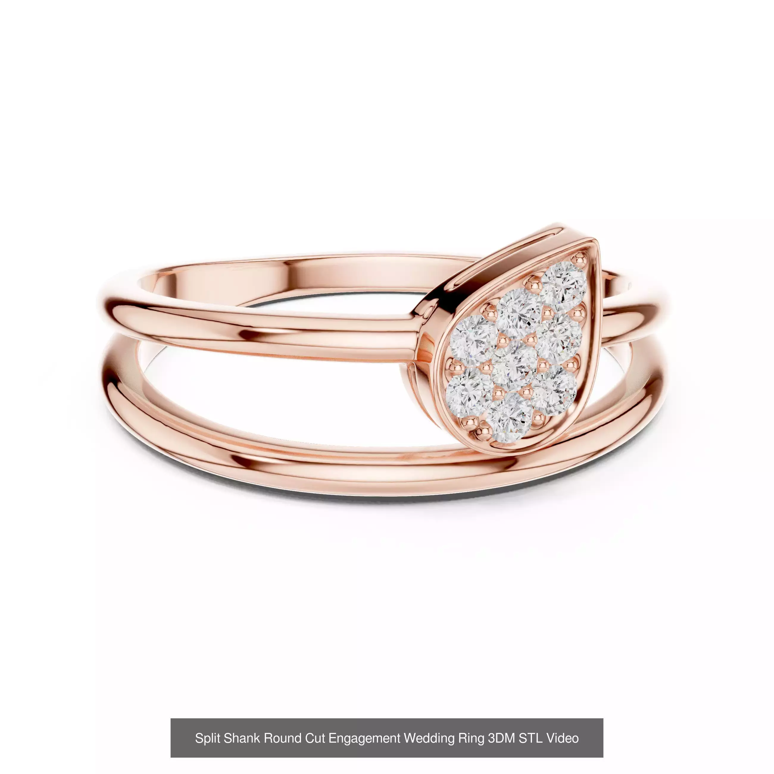 2138 All Diamond Rings 3DM STL FBX OBJ 3 Color Rendering Videos 3D Model Collection_347