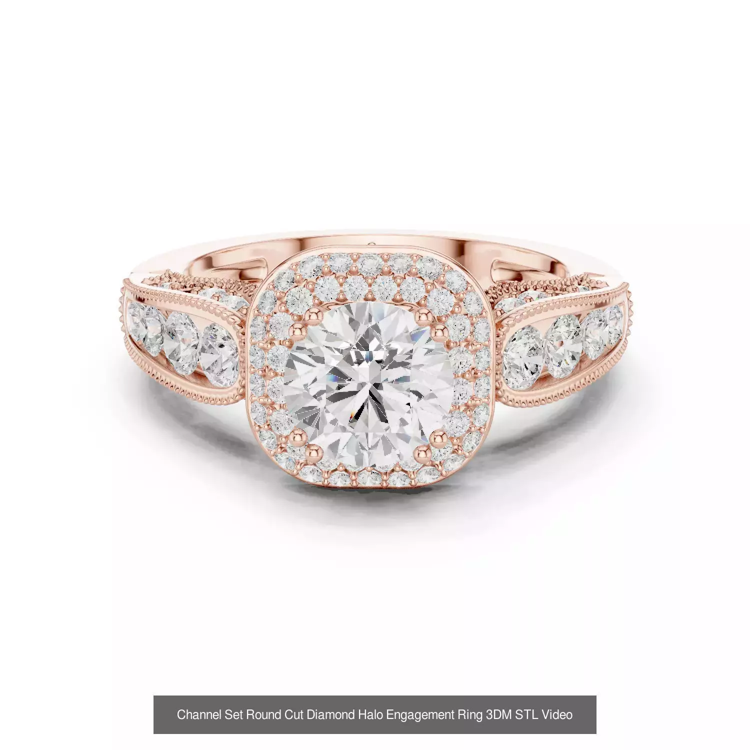 2138 All Diamond Rings 3DM STL FBX OBJ 3 Color Rendering Videos 3D Model Collection_203