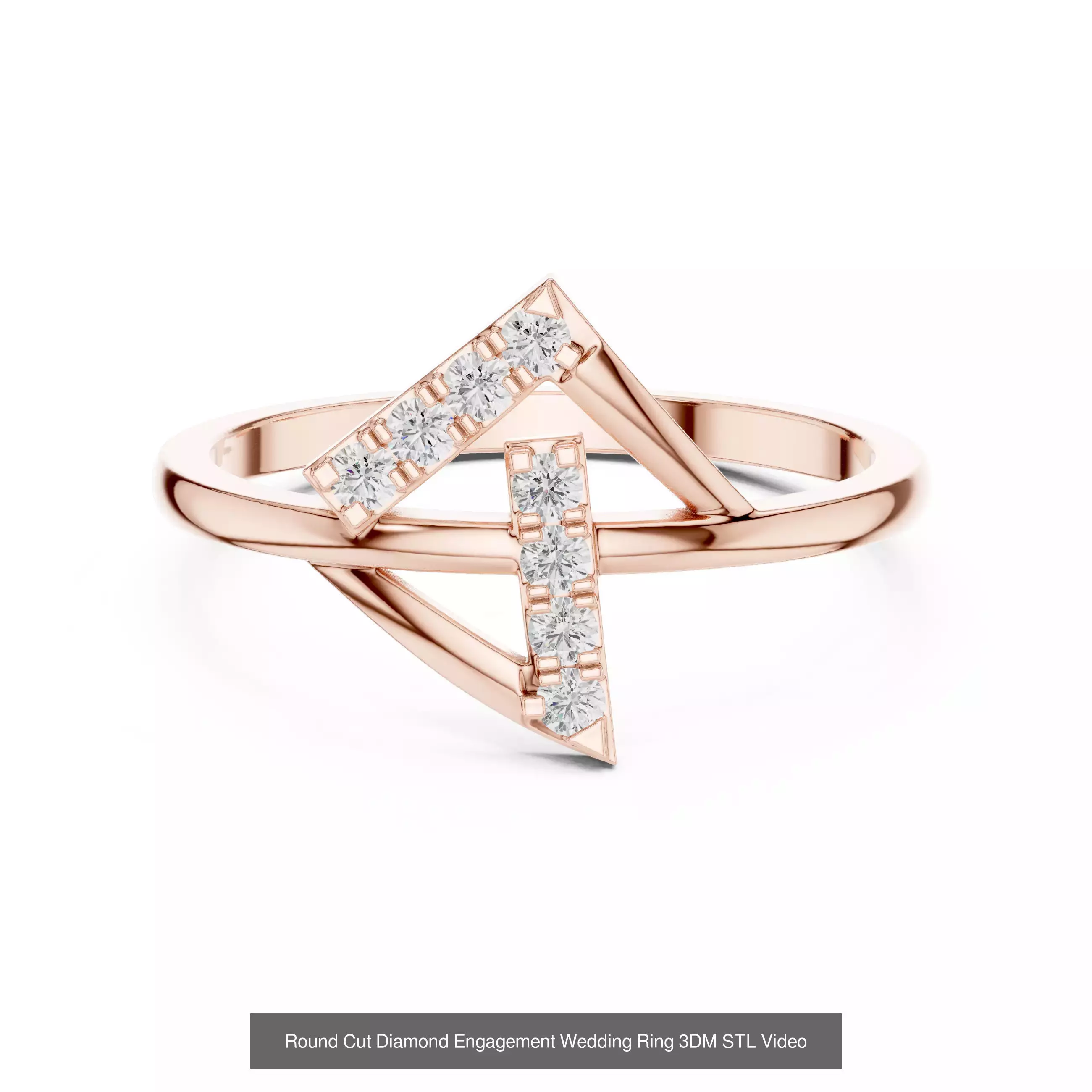 2138 All Diamond Rings 3DM STL FBX OBJ 3 Color Rendering Videos 3D Model Collection_311