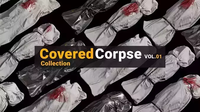 Covered Corpse Collection v01 Low-Poly Low-poly 3D model