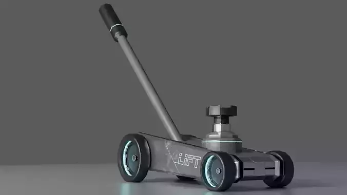 Hydraulic Jack Industrial Sci-Fi Low-Poly Game Asset Low-poly 3D model Hydraulic Jack Industrial Sci-Fi Low-Poly Game Asset Low-poly 3D model