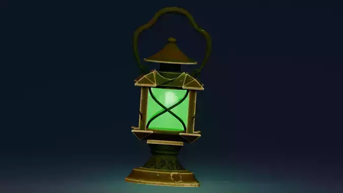 Stylized Halloween Props - lantern Low-poly 3D model
