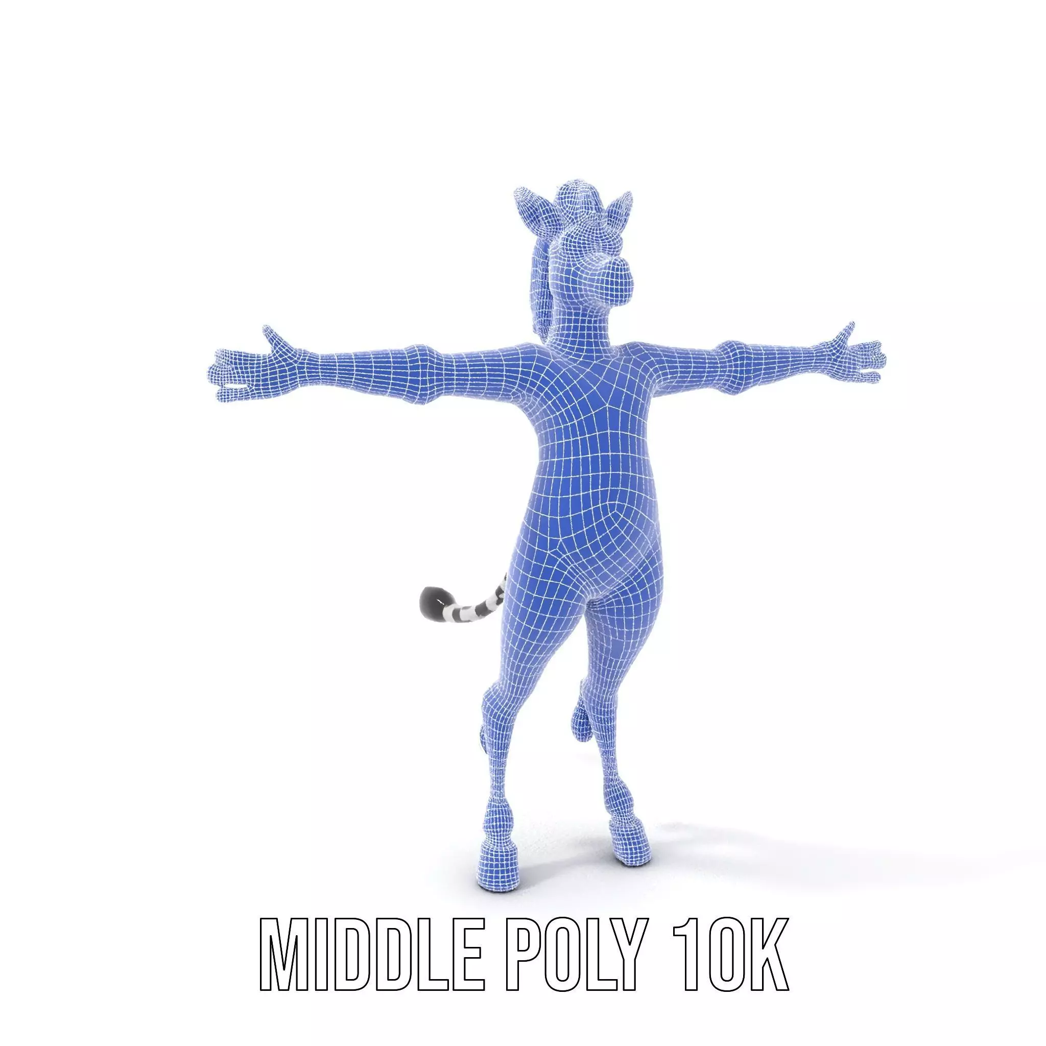 Blue Striped Zebra model pack Low-poly 3D model_16