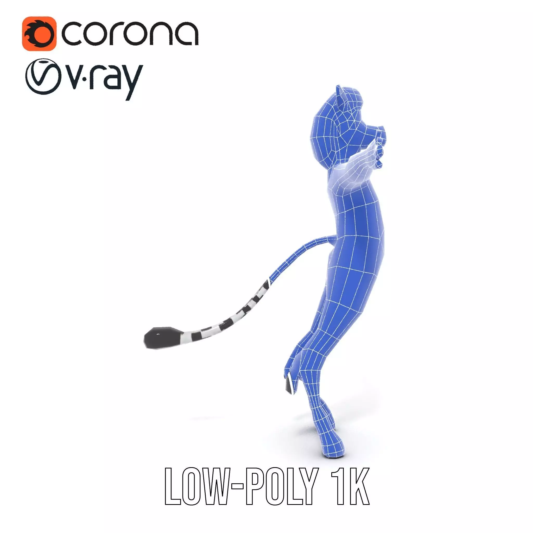 Blue Striped Zebra model pack Low-poly 3D model_29