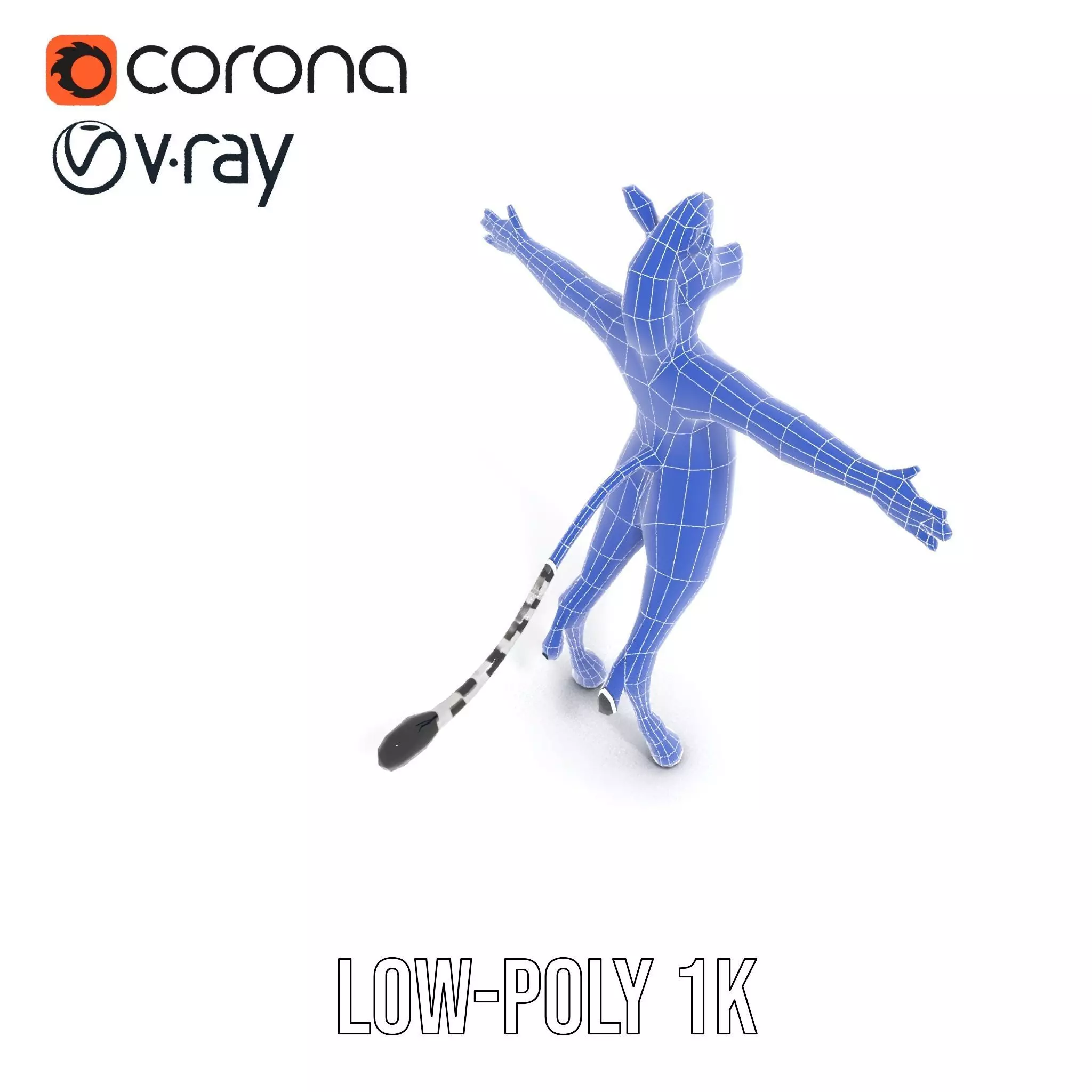 Blue Striped Zebra model pack Low-poly 3D model_26