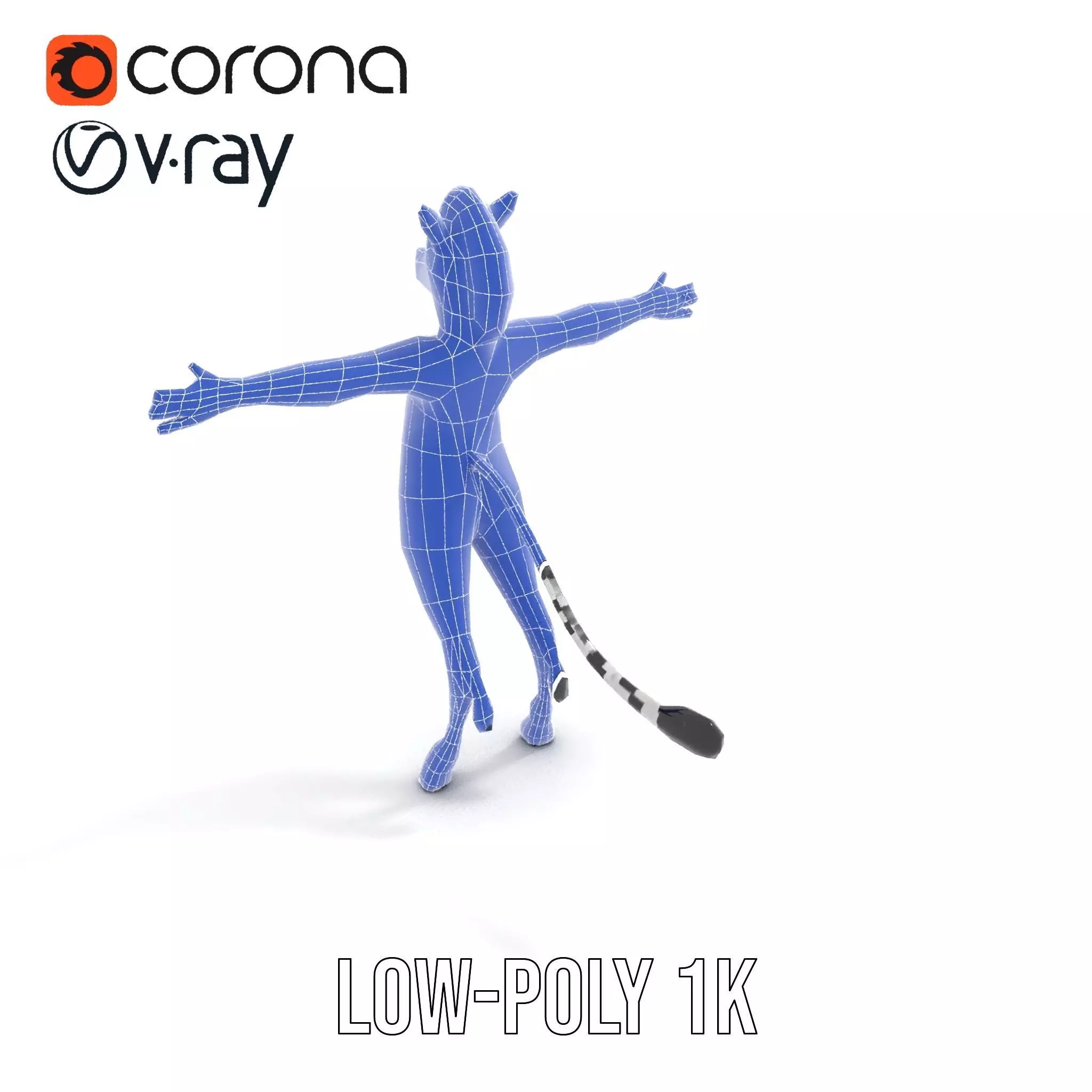 Blue Striped Zebra model pack Low-poly 3D model_15