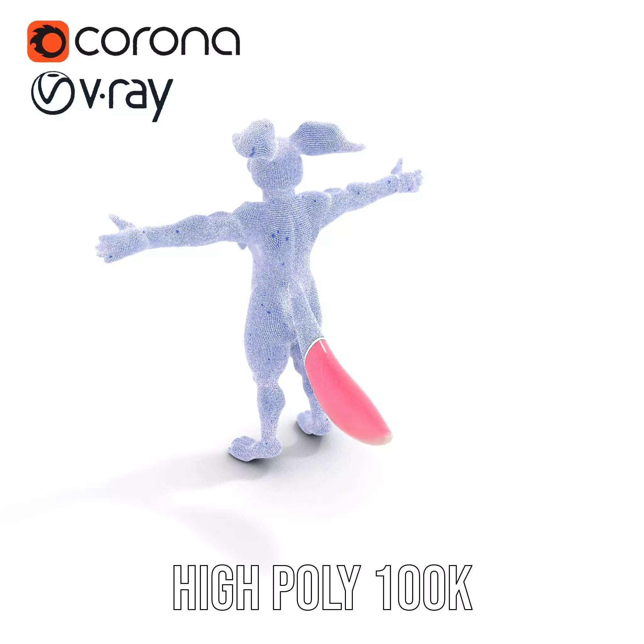 Pink Bunny Costume model pack Low-poly 3D model_32