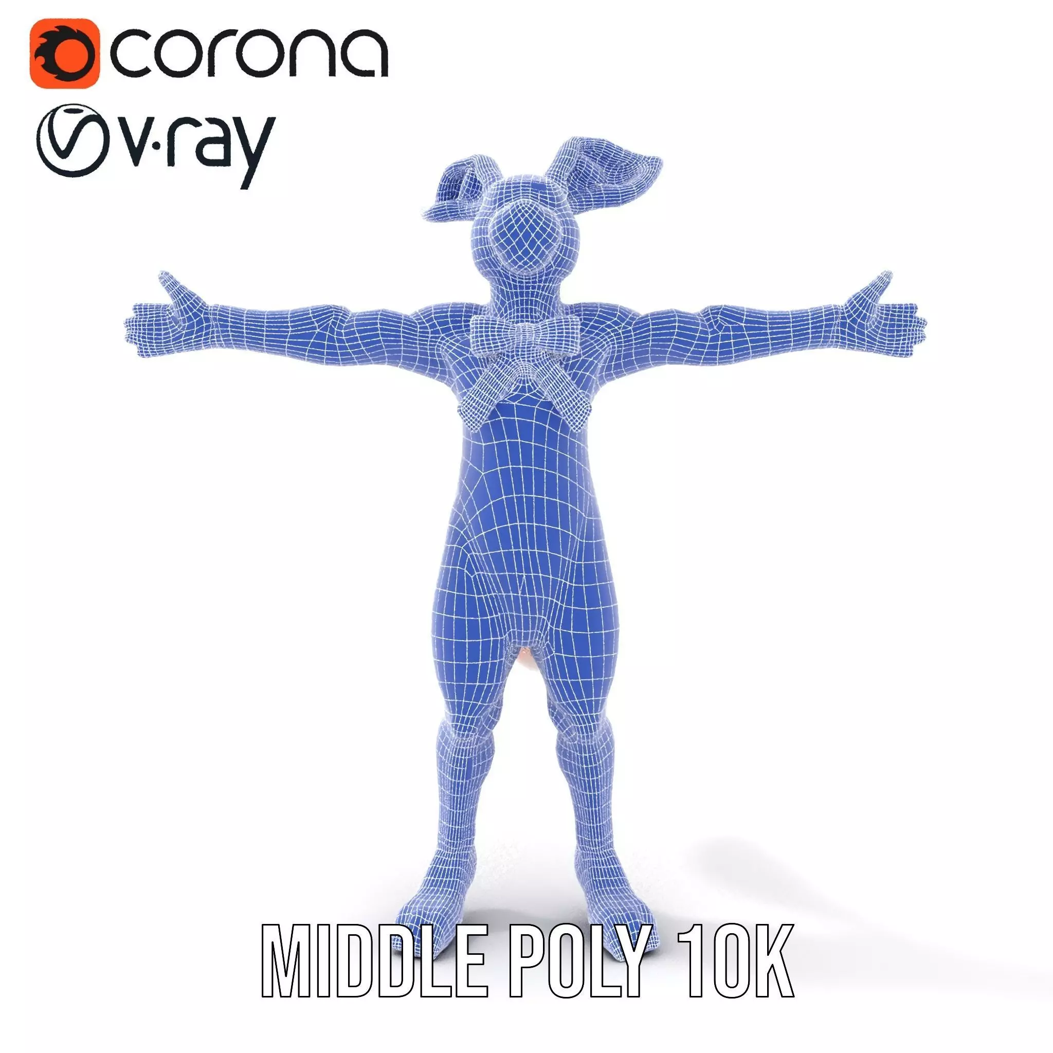 Pink Bunny Costume model pack Low-poly 3D model_27