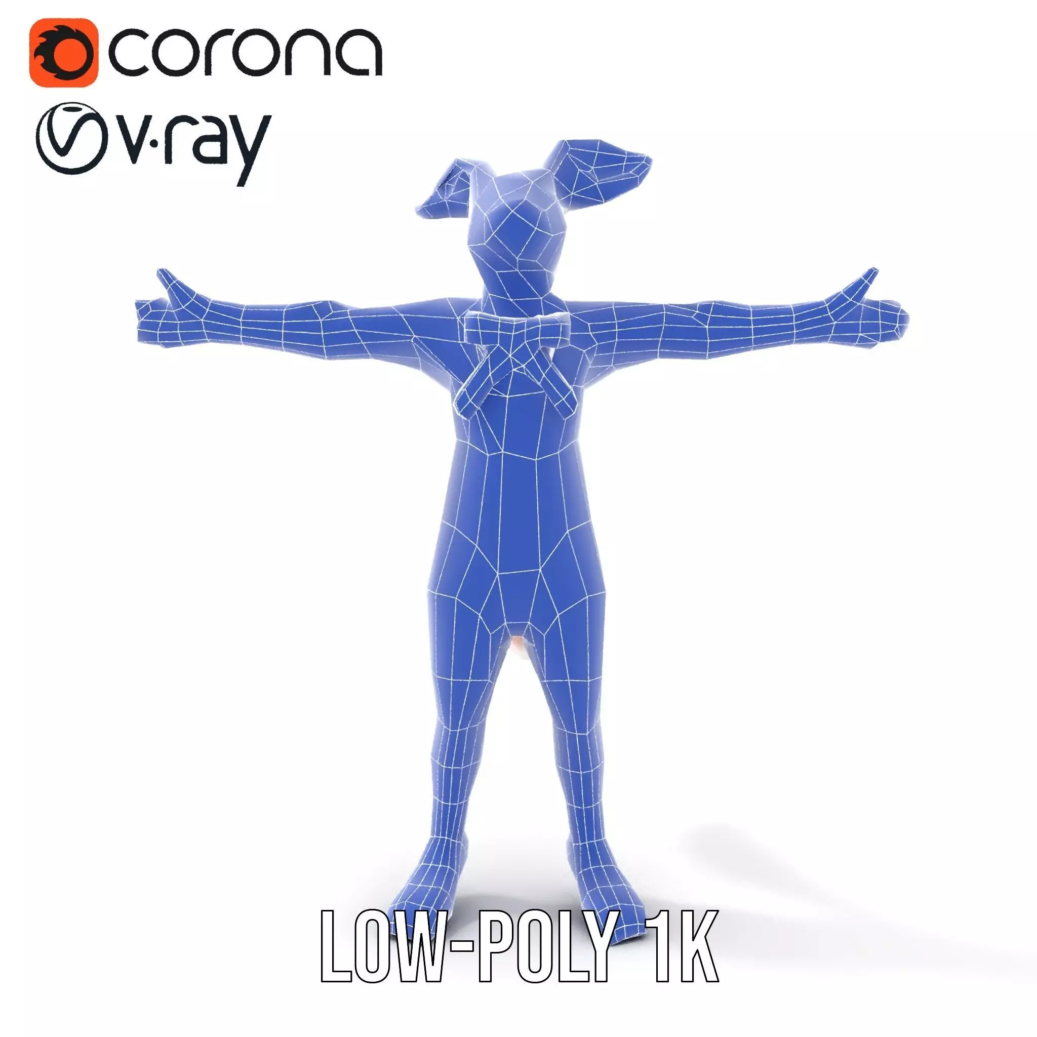 Pink Bunny Costume model pack Low-poly 3D model_9