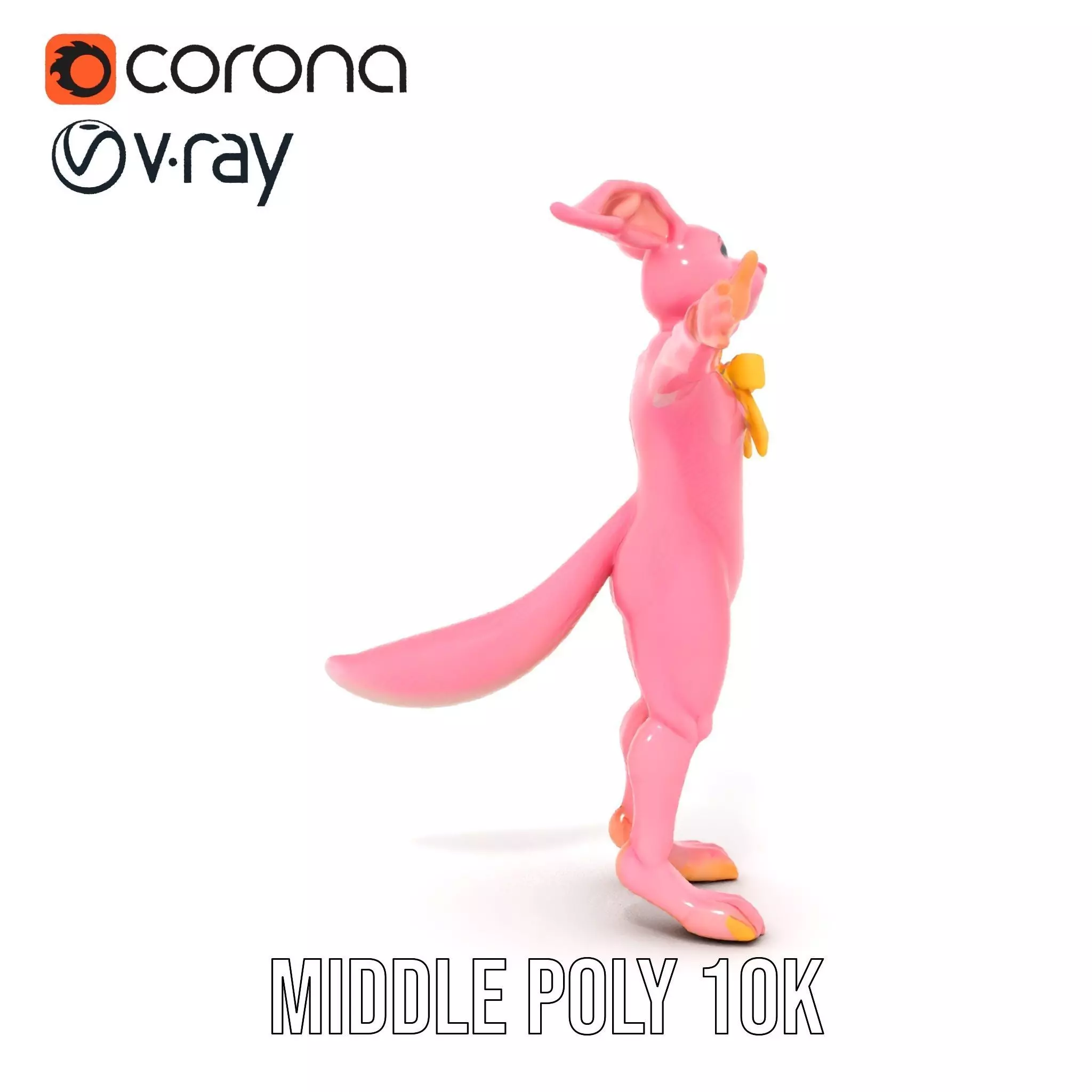 Pink Bunny Costume model pack Low-poly 3D model_18