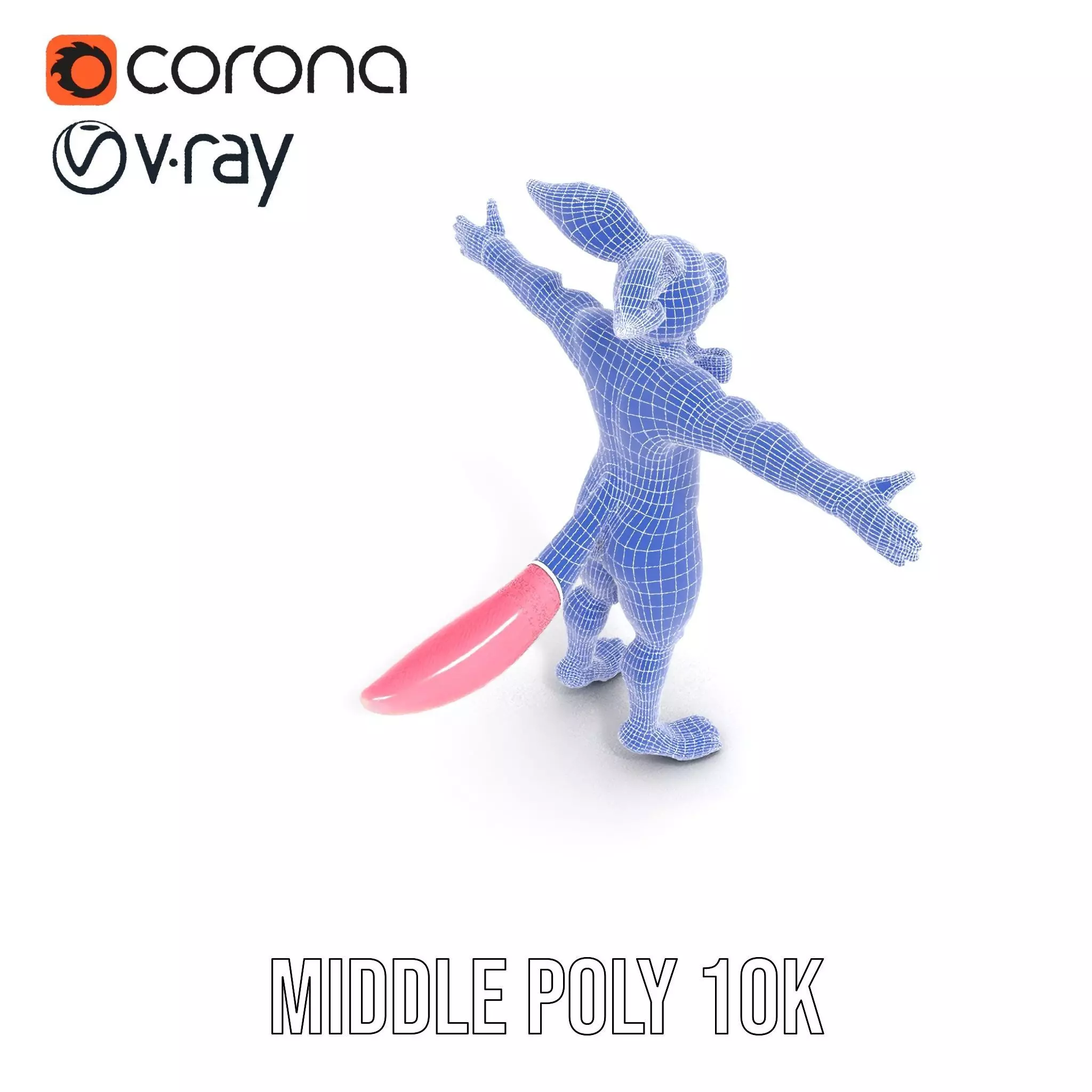 Pink Bunny Costume model pack Low-poly 3D model_21