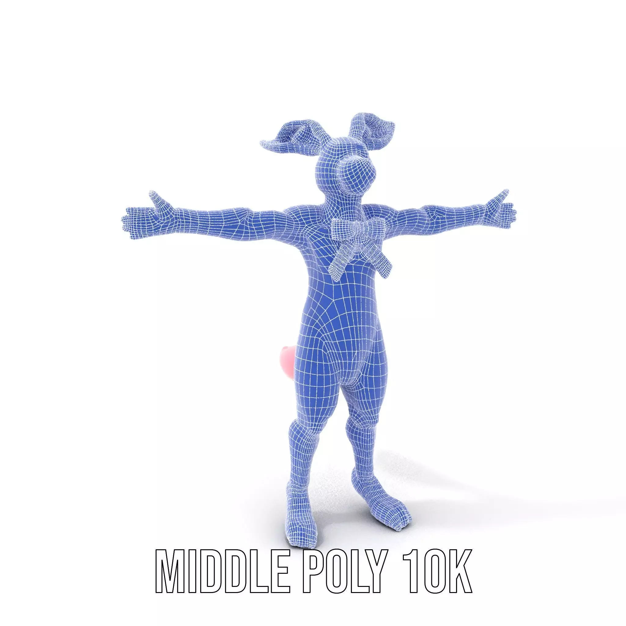 Pink Bunny Costume model pack Low-poly 3D model_24