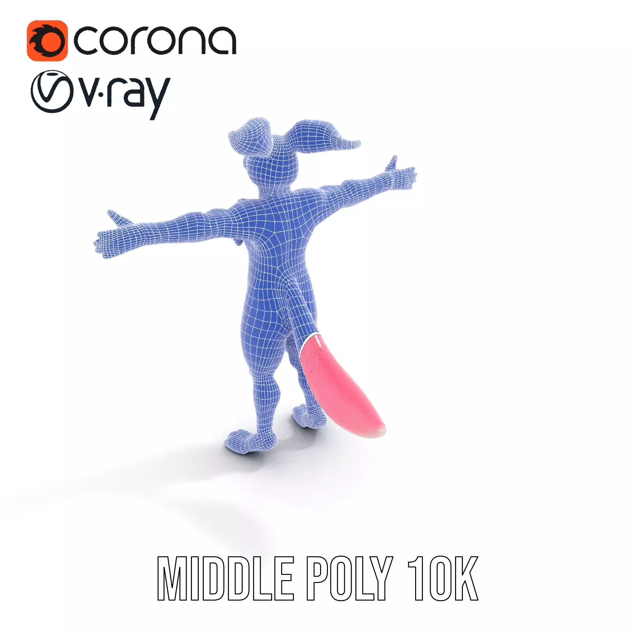 Pink Bunny Costume model pack Low-poly 3D model_13