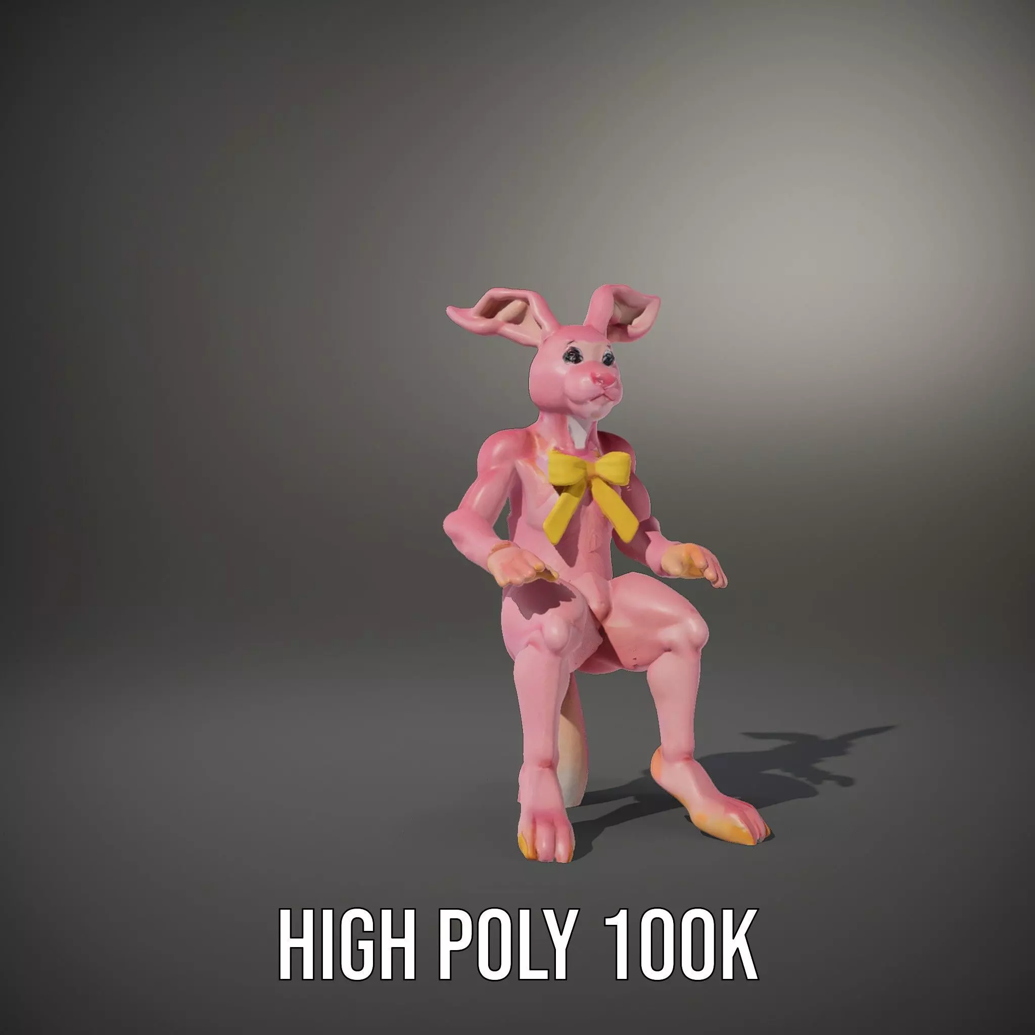 Pink Bunny Costume model pack Low-poly 3D model_10