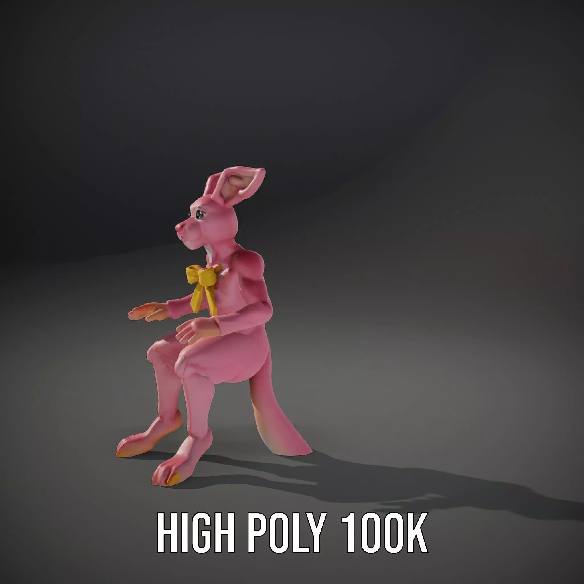 Pink Bunny Costume model pack Low-poly 3D model_15