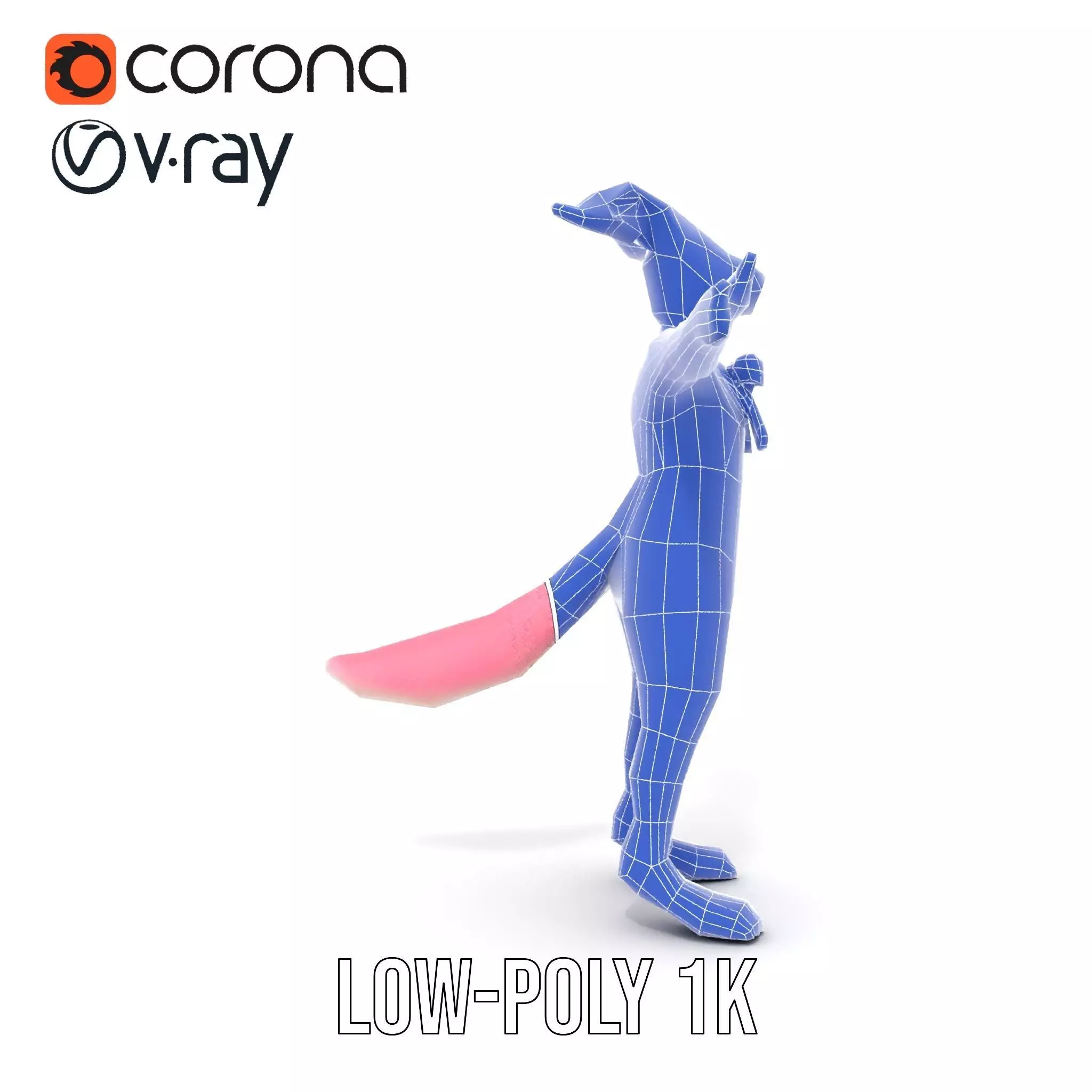 Pink Bunny Costume model pack Low-poly 3D model_14