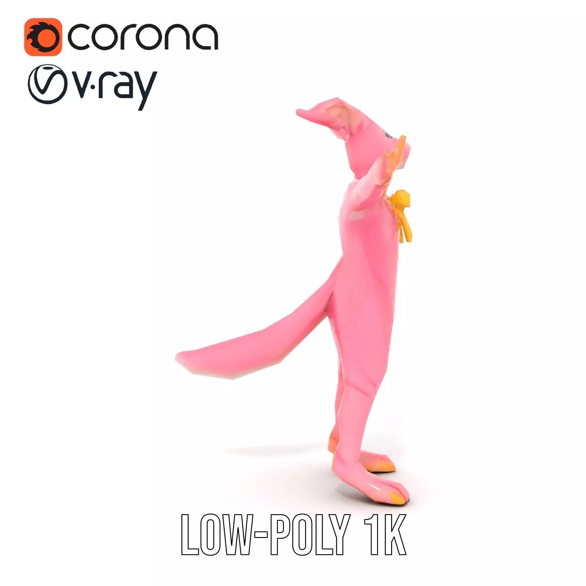 Pink Bunny Costume model pack Low-poly 3D model_31