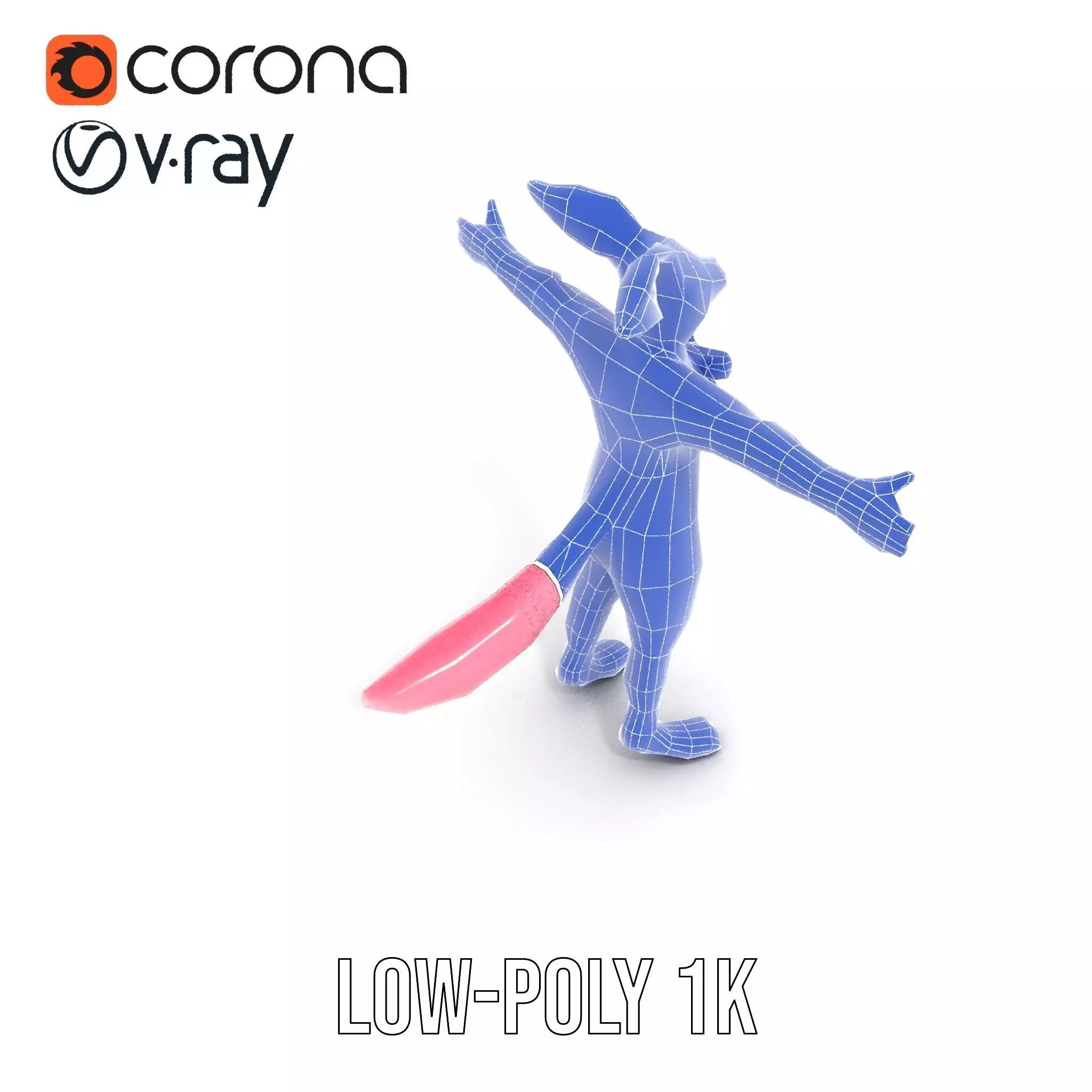 Pink Bunny Costume model pack Low-poly 3D model_25