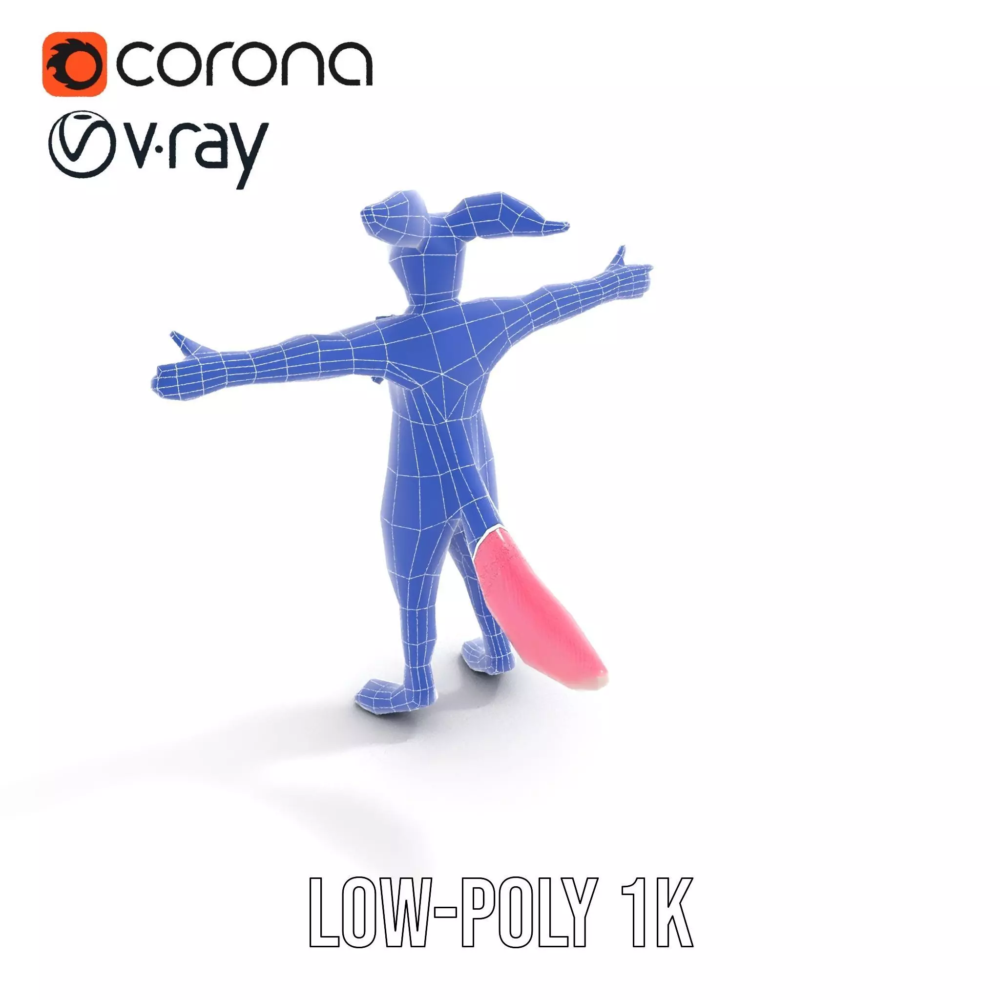 Pink Bunny Costume model pack Low-poly 3D model_28